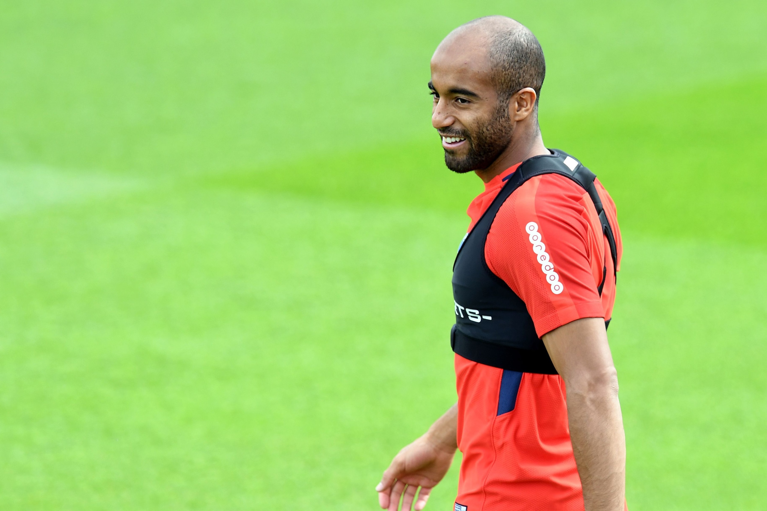 Paris Saint-Germain's Brazilian forward Lucas attends a training session at the Camp des Loges in Saint-Germain-en-Laye, near Paris, on August 11, 2017.  / AFP PHOTO / ALAIN JOCARD        (Photo credit should read ALAIN JOCARD/AFP/Getty Images)
