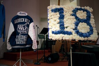 Evan wore the number 18 in honor of his favorite quarterback, Peyton Manning.