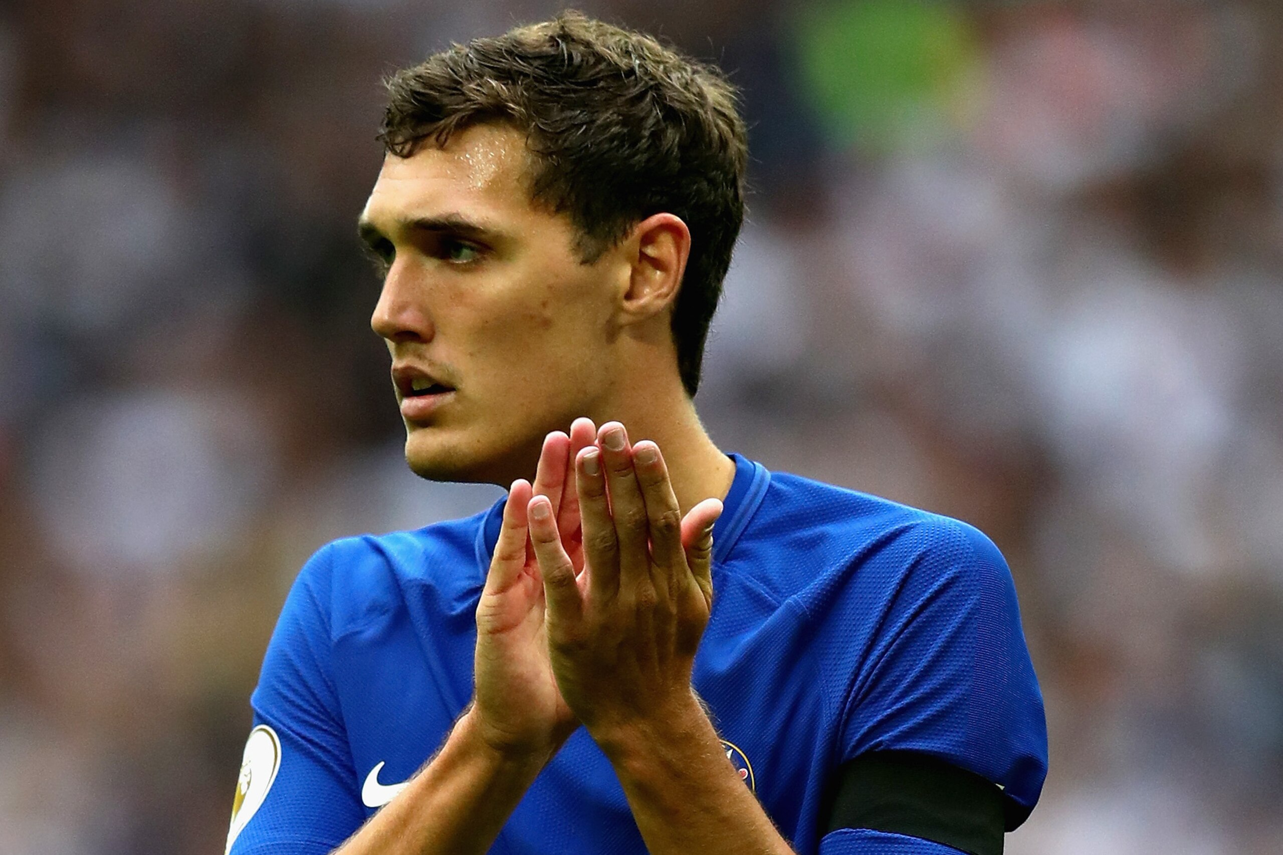 LONDON, ENGLAND - AUGUST 20: Andreas Christensen of Chelsea in action during the Premier League match between Tottenham Hotspur and Chelsea at Wembley Stadium on August 20, 2017 in London, England.  (Photo by Chris Brunskill Ltd/Getty Images)