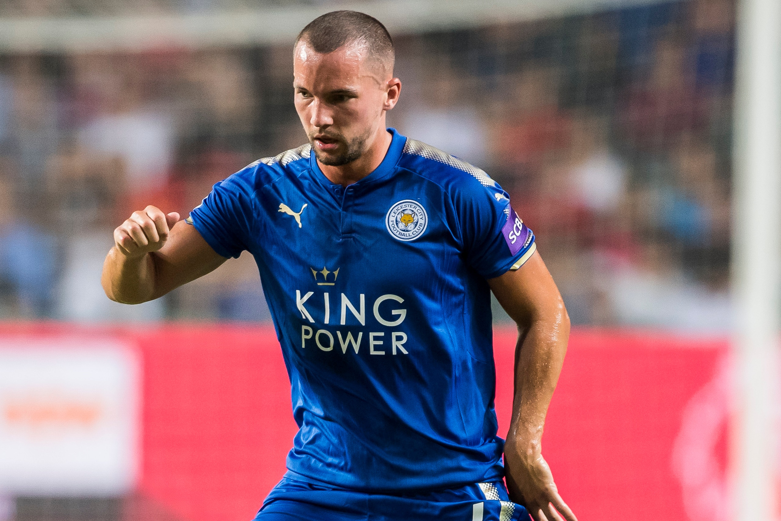 HONG KONG, HONG KONG - JULY 19: Leicester City FC midfielder Daniel Drinkwater in action during the Premier League Asia Trophy match between Leicester City FC and West Bromwich Albion at Hong Kong Stadium on July 19, 2017 in Hong Kong, Hong Kong. (Photo b
