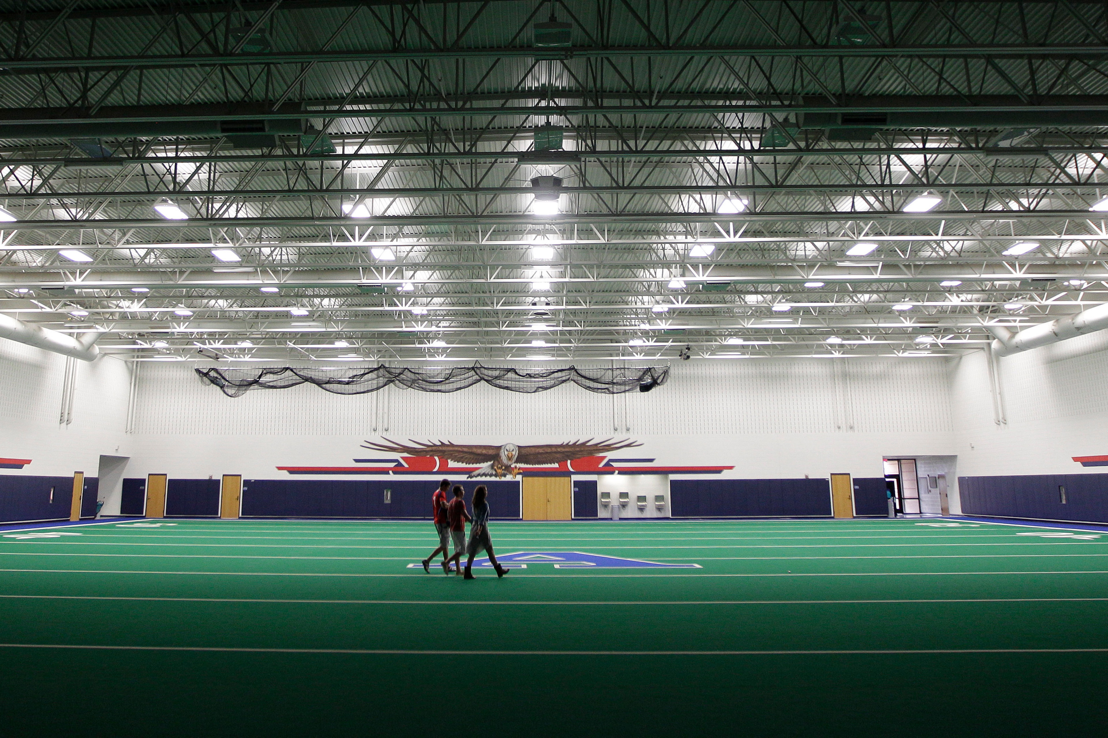 The indoor practice facility at Allen High School The indoor practice facility at Allen High School