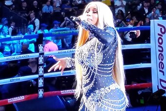 Cardi B in concert.