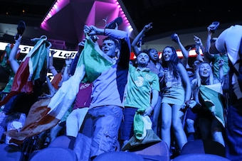 Irish fans seemed intent on having a good time.