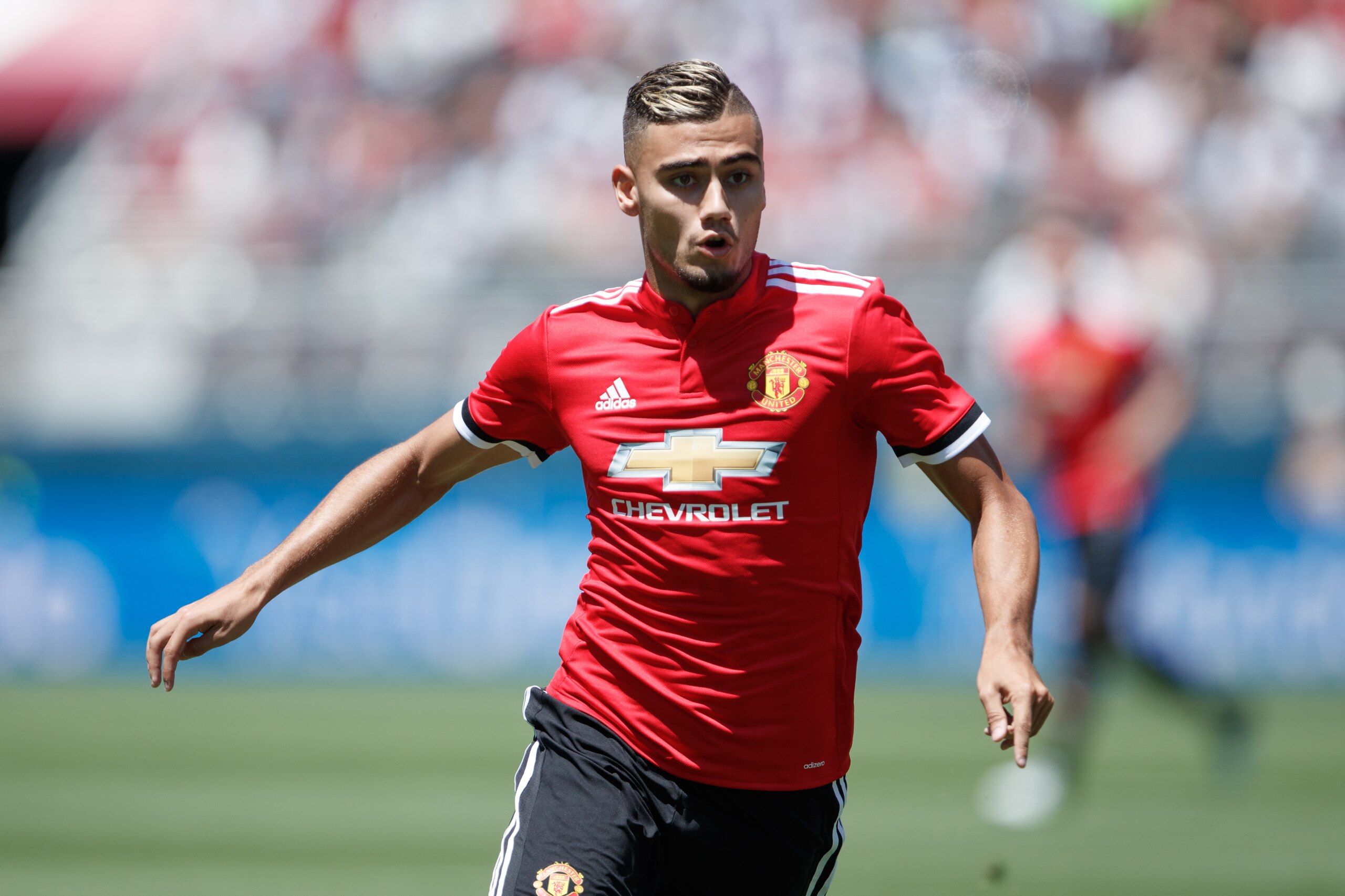 SANTA CLARA, CA - JULY 23: Andreas Pereira of Manchester United during the International Champions Cup 2017 match between Real Madrid v Manchester United at Levi'a Stadium on July 23, 2017 in Santa Clara, California. (Photo by Robbie Jay Barratt - AMA/Get