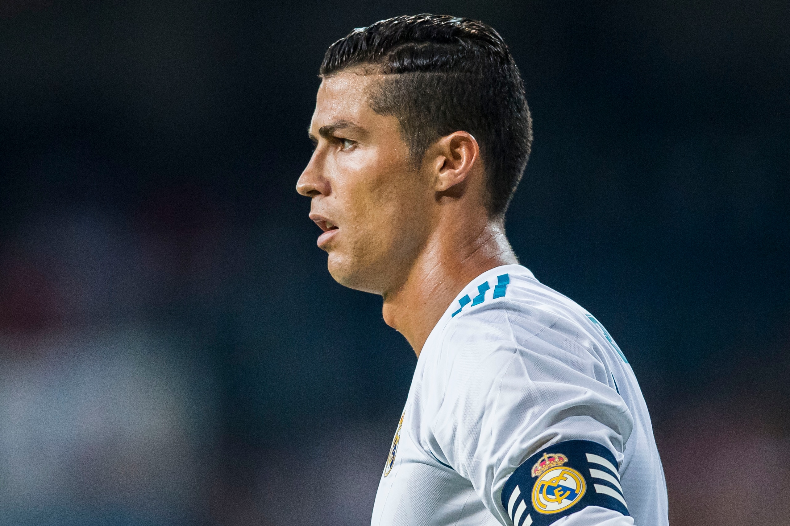 MADRID, SPAIN - AUGUST 23: Cristiano Ronaldo of Real Madrid reacts during the Santiago Bernabeu Trophy 2017 match between Real Madrid and ACF Fiorentina at the Santiago Bernabeu Stadium on 23 August 2017 in Madrid, Spain. (Photo by Power Sport Images/Gett