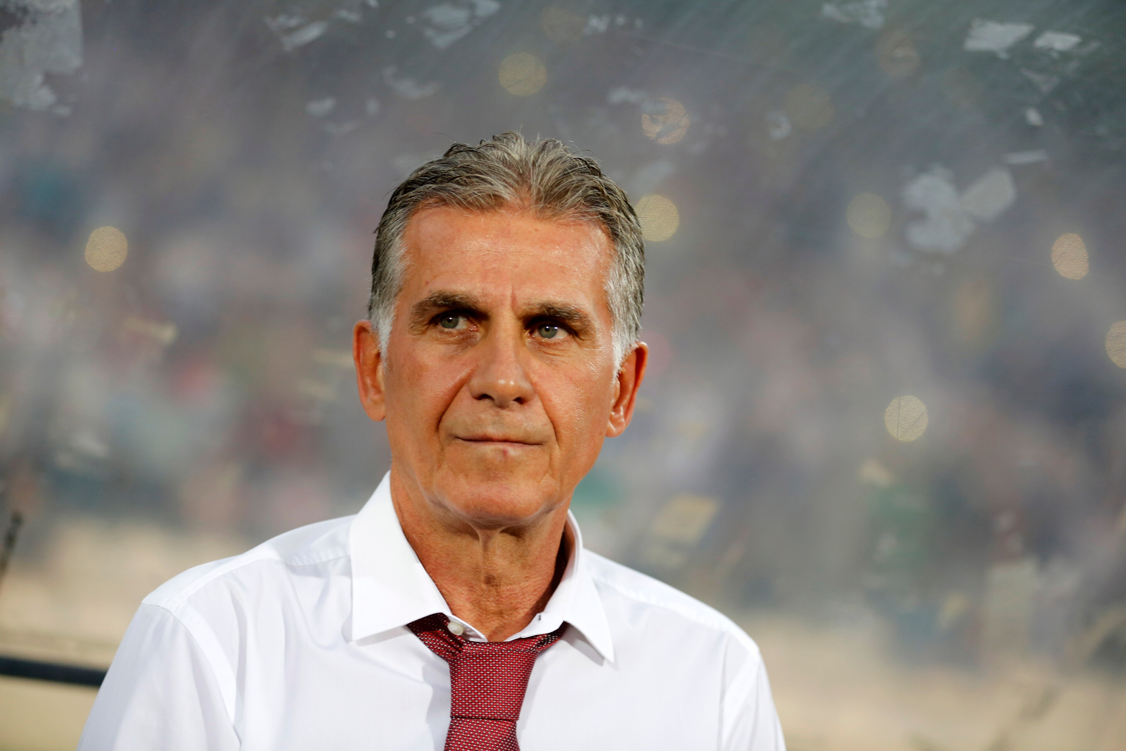 Portuguese coach Carlos Queiroz of the Iranian national football team attends the FIFA World Cup 2018 qualification football match between Syria and Iran at the Azadi Stadium in Tehran on September 5, 2017. / AFP PHOTO / ATTA KENARE        (Photo credit s