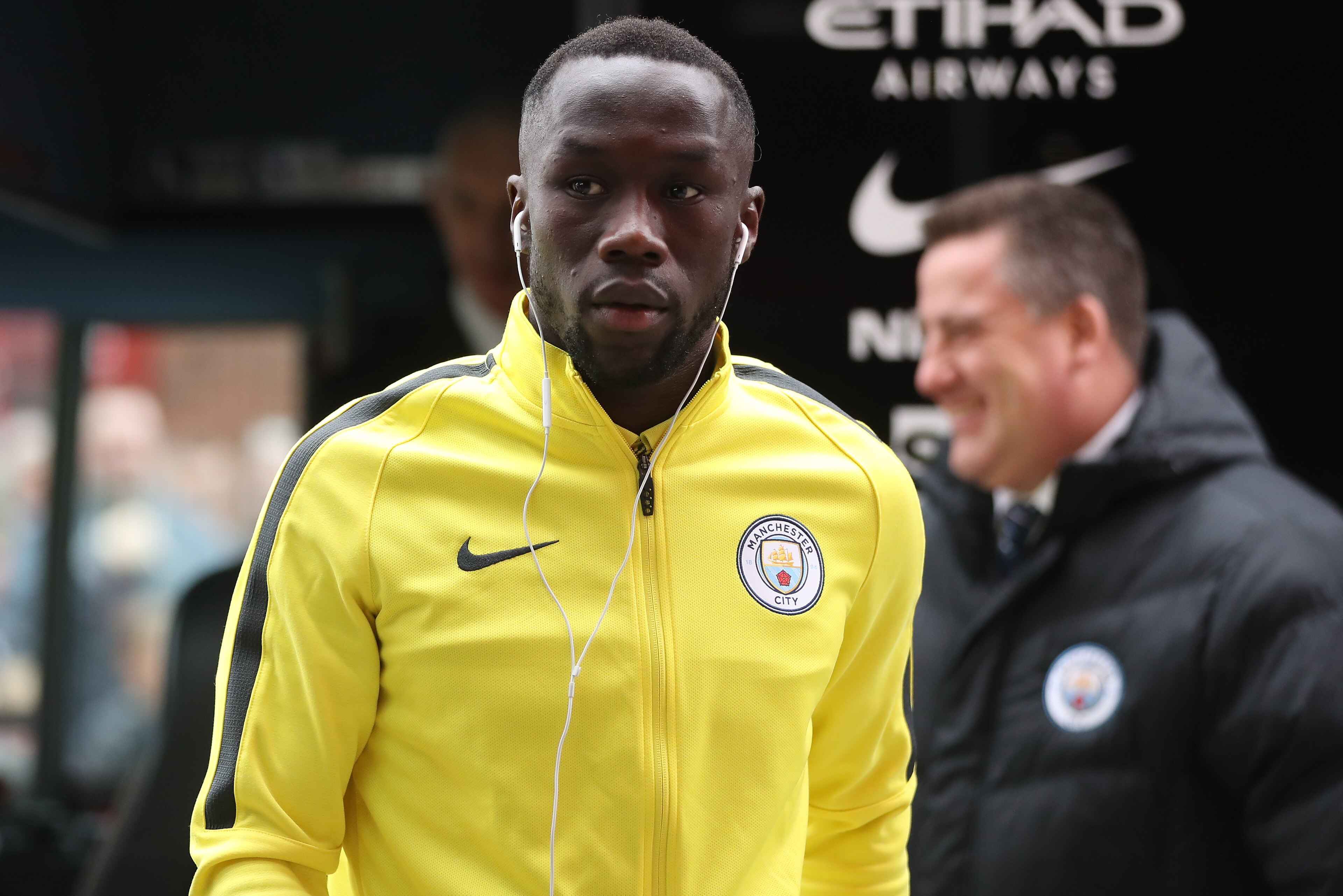 MIDDLESBROUGH, ENGLAND - MARCH 11:  Bacary Sagna of Manchester City arrives at the stadium ahead of The Emirates FA Cup Quarter-Final match between Middlesbrough and Manchester City at Riverside Stadium on March 11, 2017 in Middlesbrough, England.  (Photo