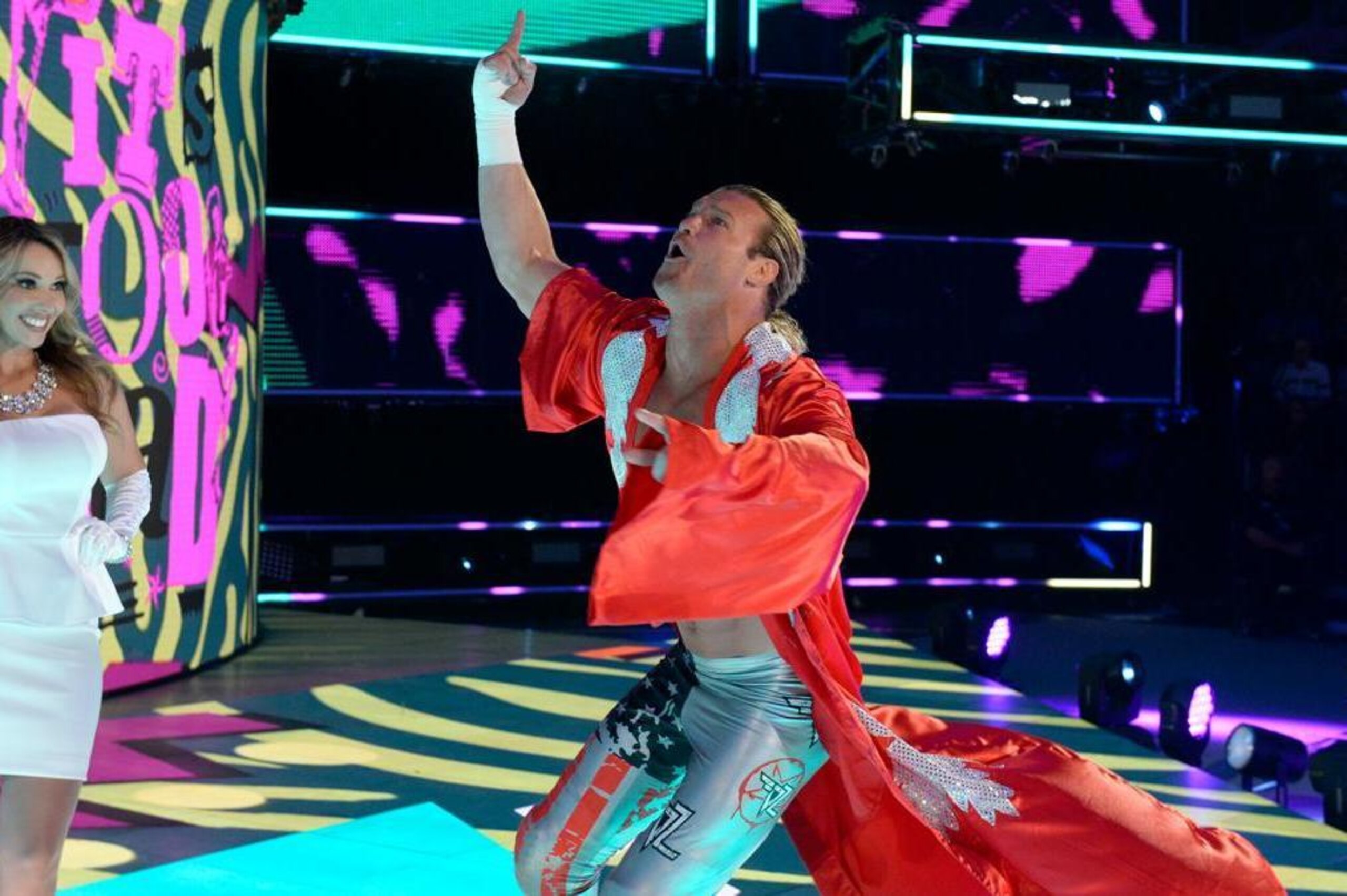 Dolph Ziggler does his best Randy Savage impersonation.