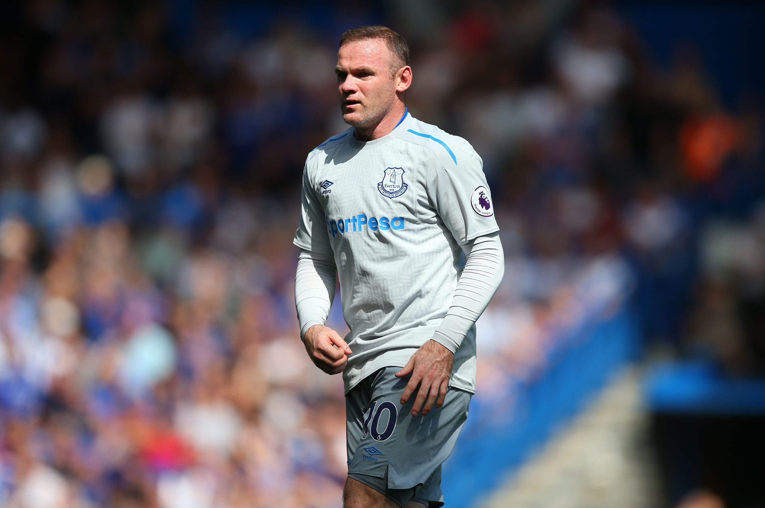 LONDON, ENGLAND - AUGUST 27: Wayne Rooney of Everton during the Premier League match between Chelsea and Everton at Stamford Bridge on August 27, 2017 in London, England. (Photo by Catherine Ivill - AMA/Getty Images)
