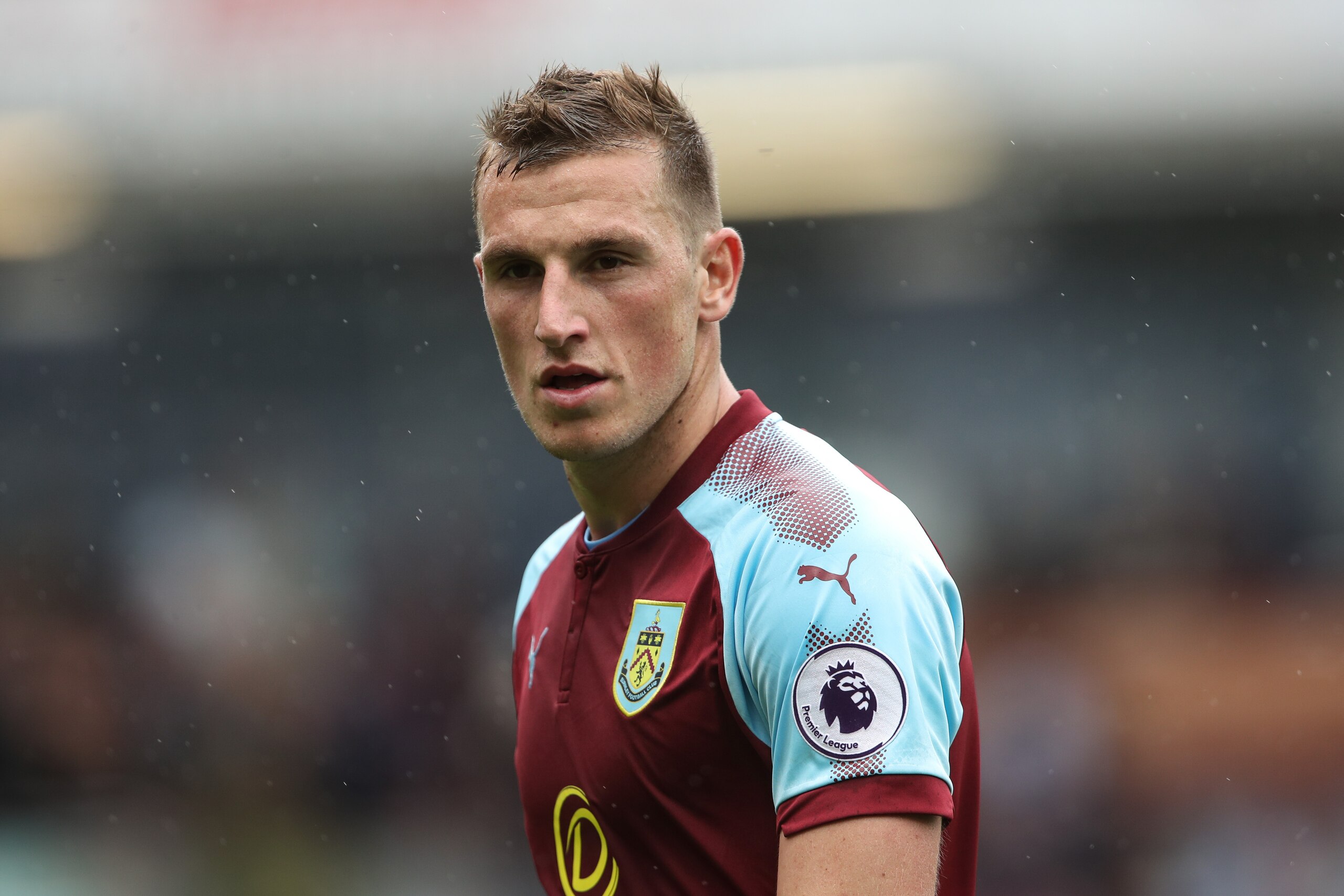 BURNLEY, ENGLAND - SEPTEMBER 10: Chris Wood of Burnley during the Premier League match between Burnley and Crystal Palace at Turf Moor on September 10, 2017 in Burnley, England. (Photo by Robbie Jay Barratt - AMA/Getty Images)