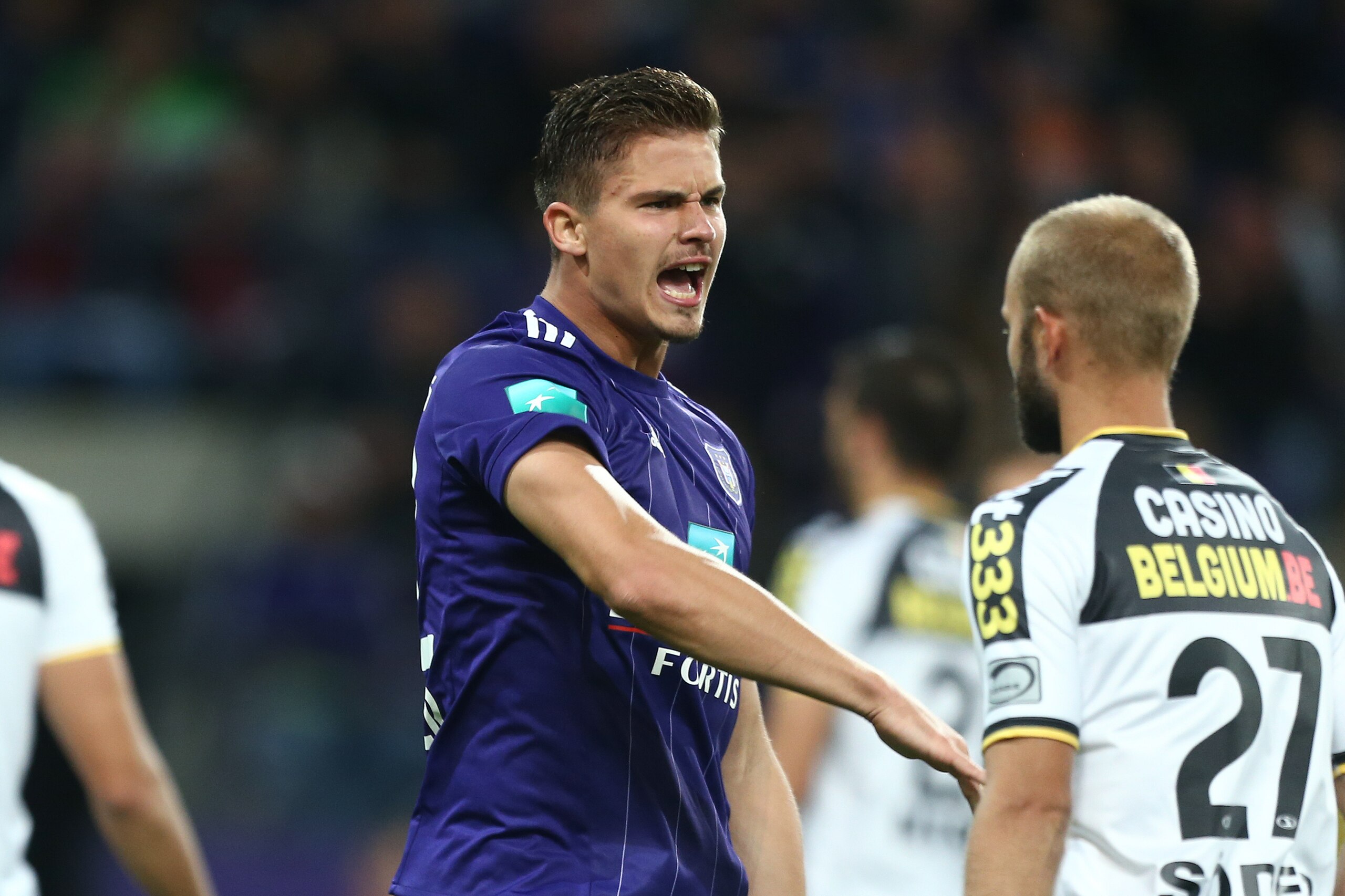 20170908 - Brussels , Belgium / Rsc Anderlecht v Sporting Lokeren / 'nLeander DENDONCKER'nFootball Jupiler Pro League 2017 - 2018 Matchday 6 / 'nPicture by Vincent Van Doornick / Isosport