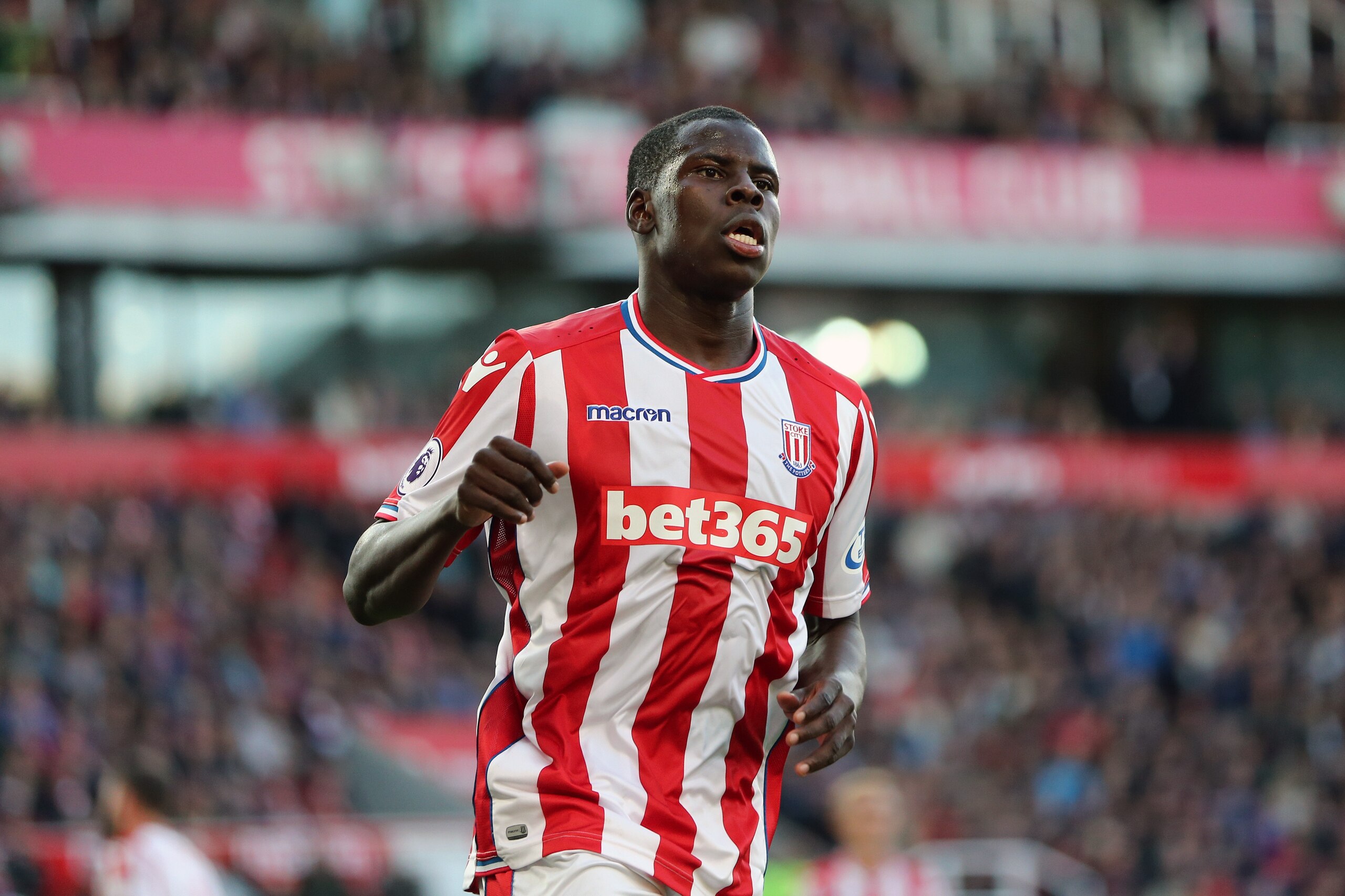STOKE ON TRENT, ENGLAND - SEPTEMBER 09: Kurt Zouma of Stoke City during the Premier League match between Stoke City and Manchester United at Bet365 Stadium on September 9, 2017 in Stoke on Trent, England. (Photo by James Baylis - AMA/Getty Images)