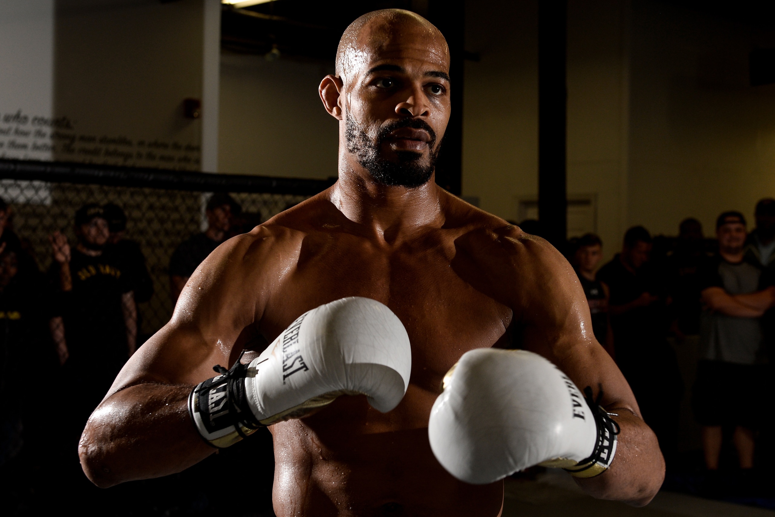 PITTSBURGH, PA - SEPTEMBER 14:  David Branch holds and open workout session for fans and media on September 14, 2017 in Pittsburgh, Pennsylvania. (Photo by Brandon Magnus/Zuffa LLC/Zuffa LLC via Getty Images)