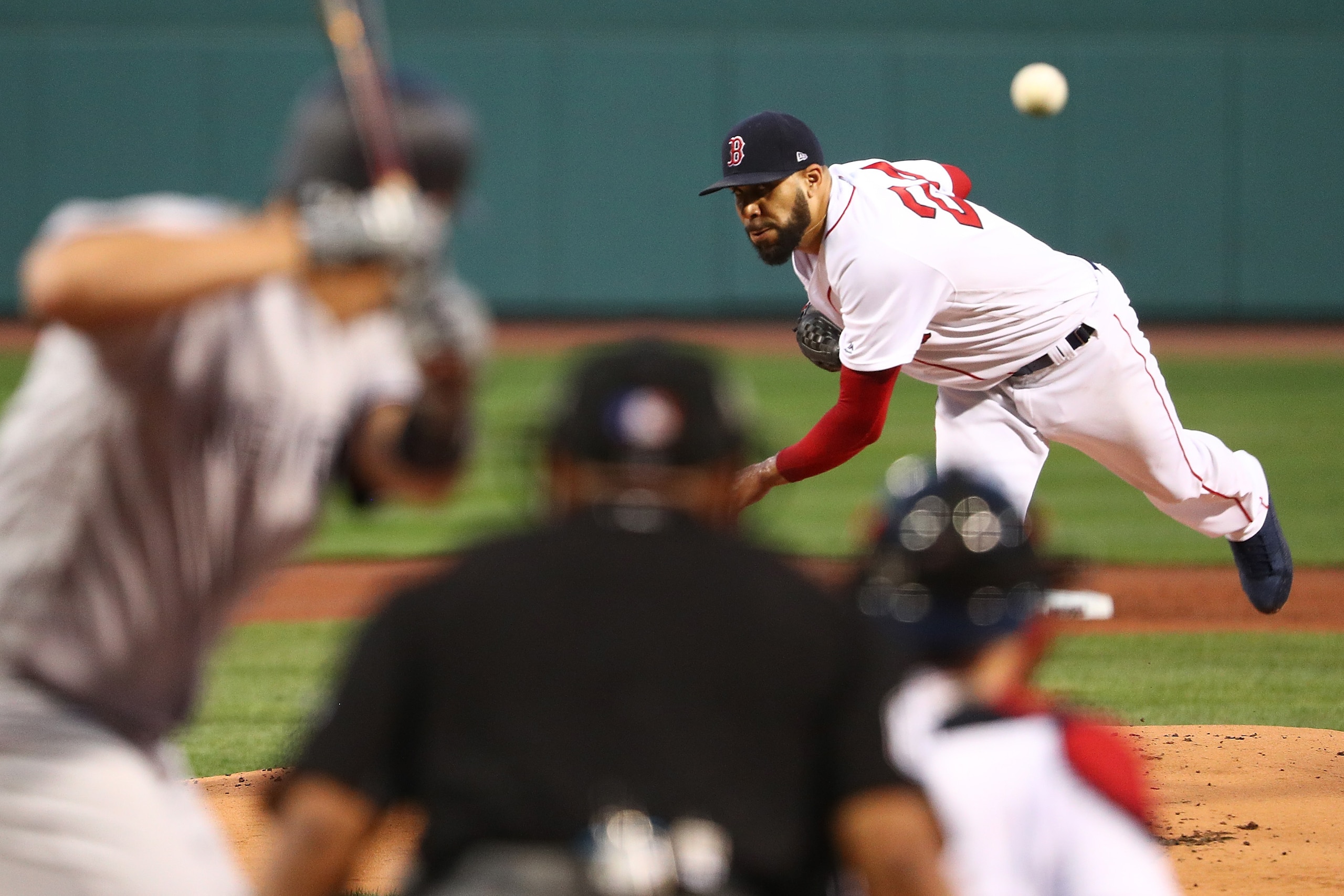 BOSTON, MA - JULY 16:  David Price #24 of the Boston Red Sox delivers in the first inning of game two of a doubleheader against the New York Yankees at Fenway Park on July  (Photo by Adam Glanzman/Getty Images)