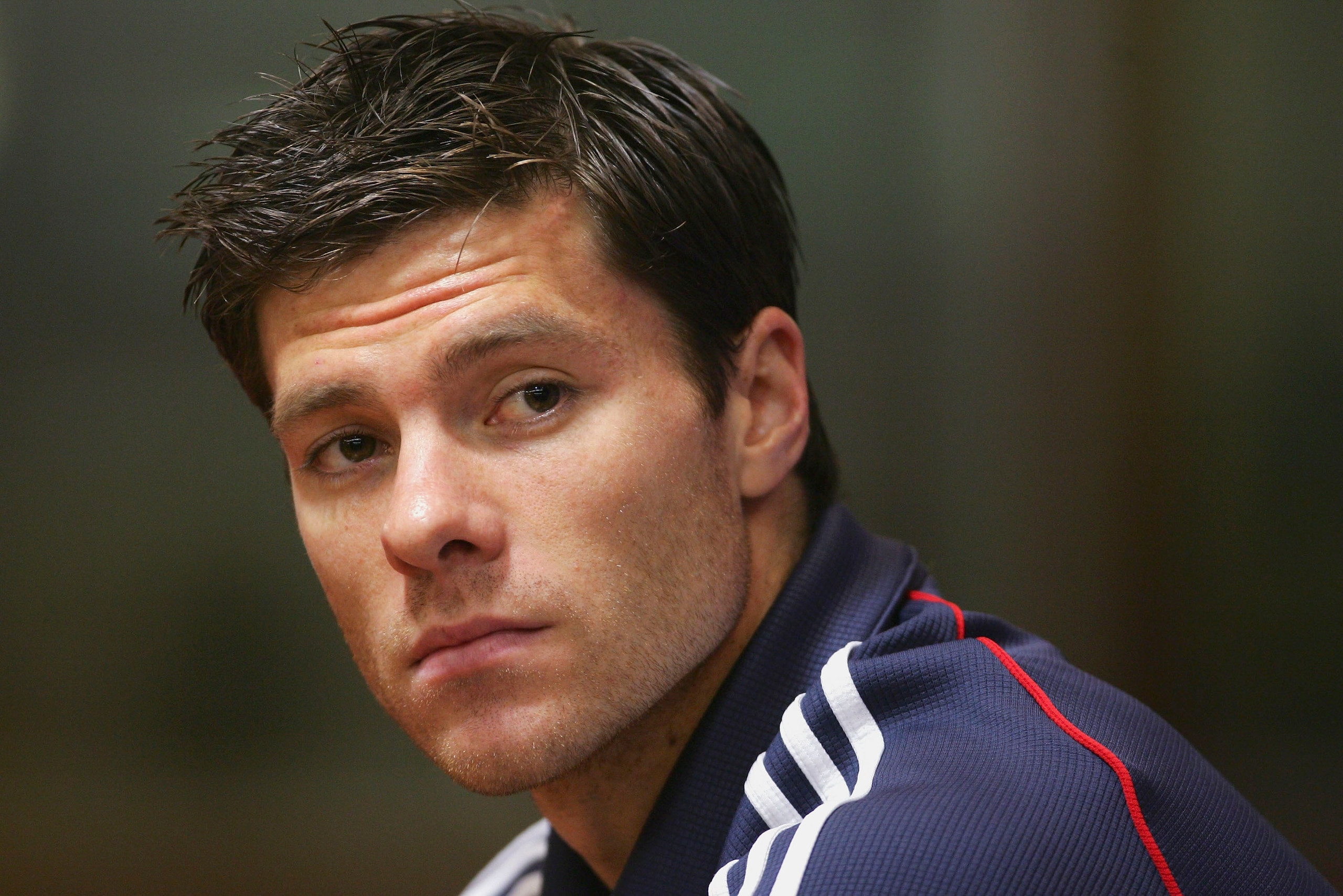 LIVERPOOL, UNITED KINGDOM - MAY 15:  Xabi Alonso of Liverpool faces the media during a press conference ahead of next week's UEFA Champions League Final against AC Milan during the Liverpool Media Day at Anfield on May 15, 2007 in Liverpool, England.  (Ph