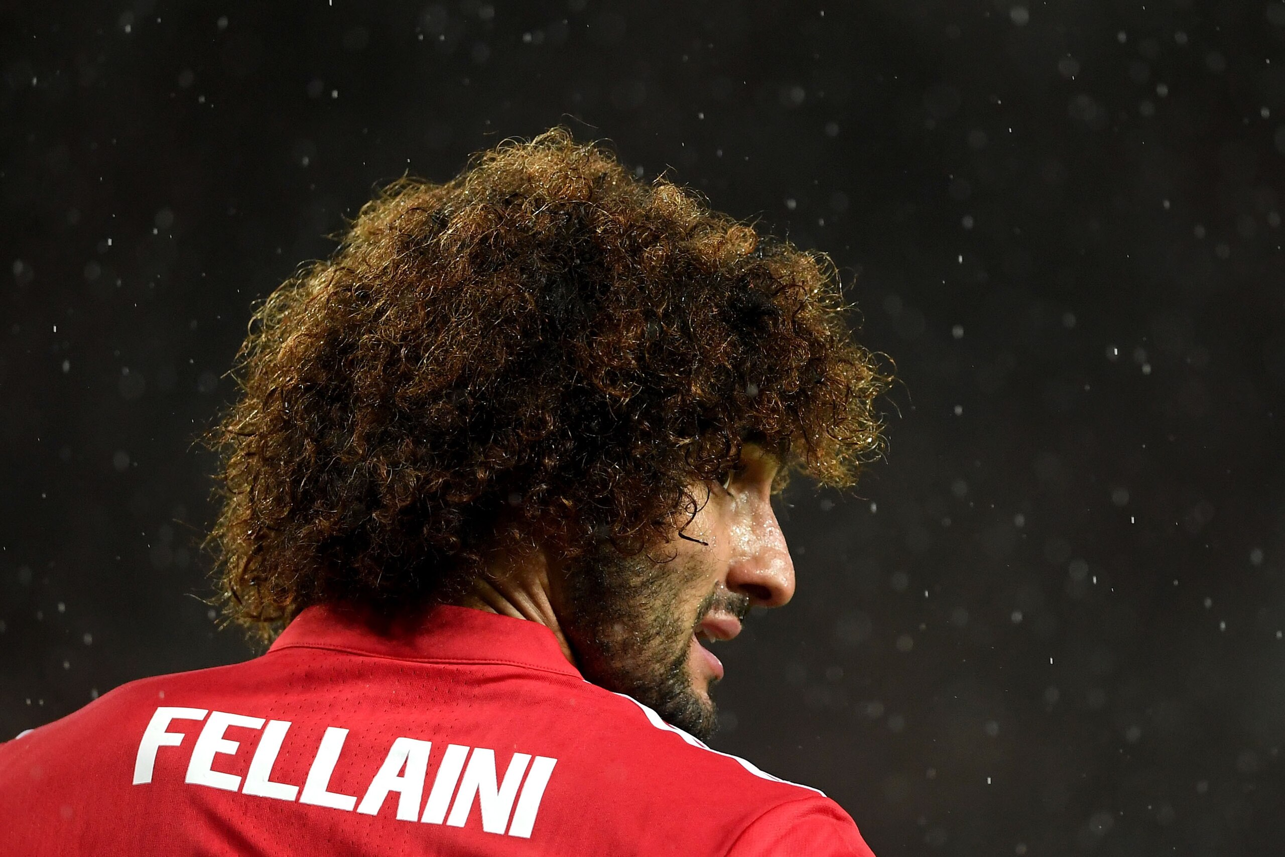 MANCHESTER, ENGLAND - SEPTEMBER 12: Marouane Fellaini of Manchester United looks on during the UEFA Champions League Group A match between Manchester United and FC Basel at Old Trafford on September 12, 2017 in Manchester, United Kingdom.  (Photo by Laure