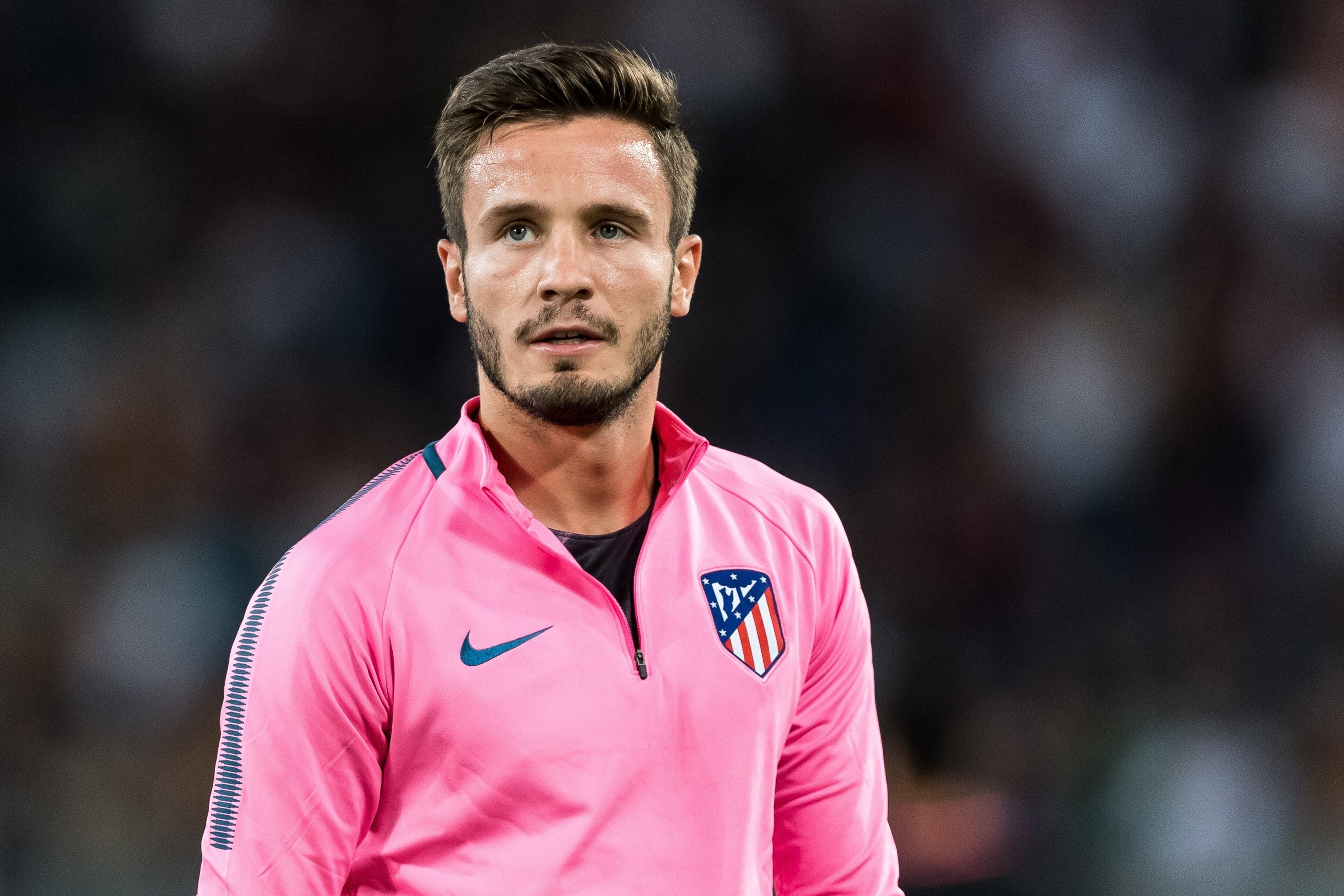 Saul Niguez of Club Atletico de Madrid during the UEFA Champions League group C match match between AS Roma and Atletico Madrid on September 12, 2017 at the Stadio Olimpico in Rome, Italy.(Photo by VI Images via Getty Images)