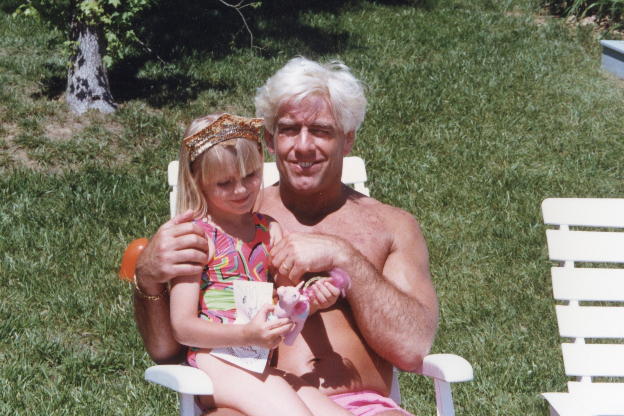Ric with a young Charlotte. Ric with a young Charlotte.