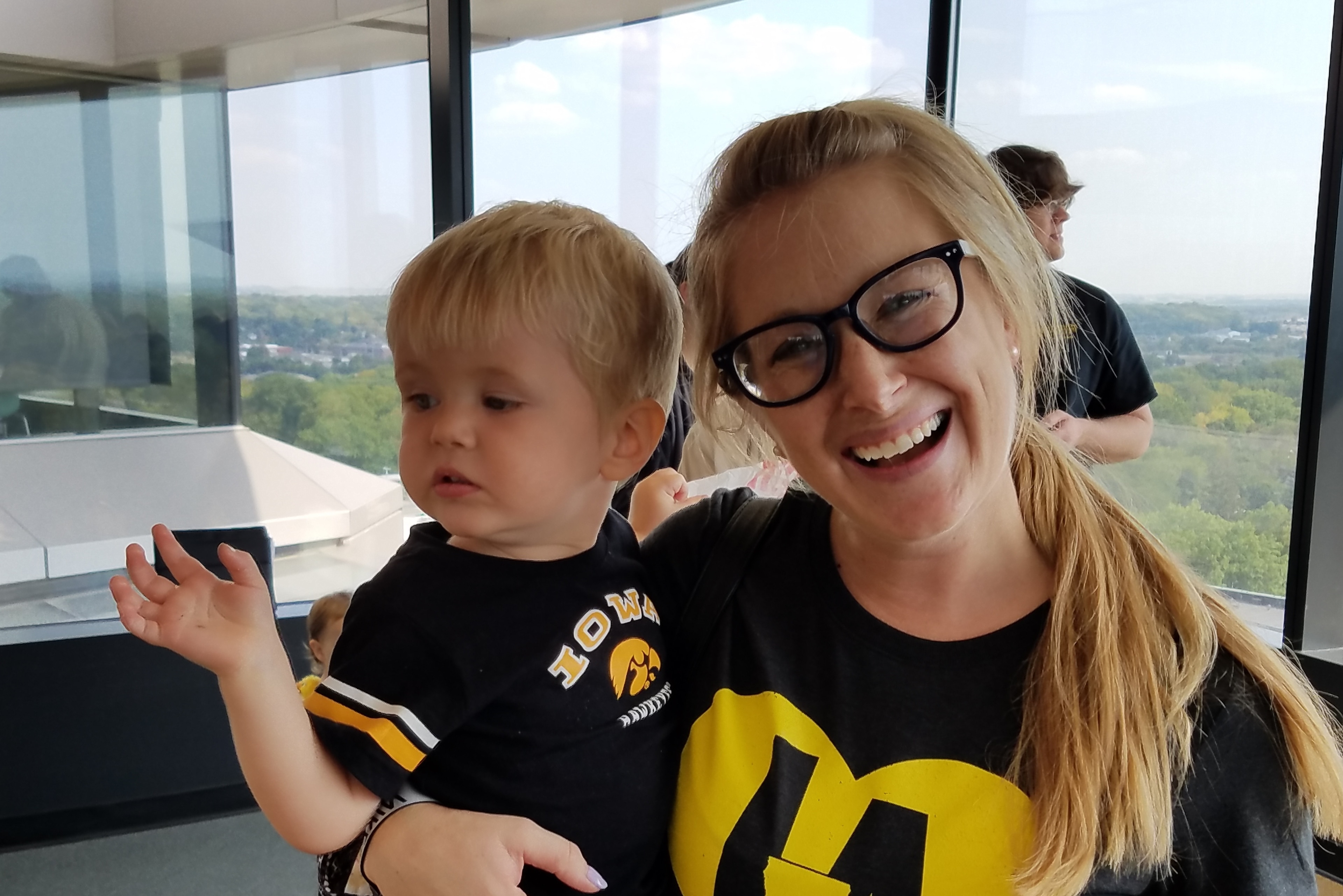 Amy Condon holds her son Benjamin