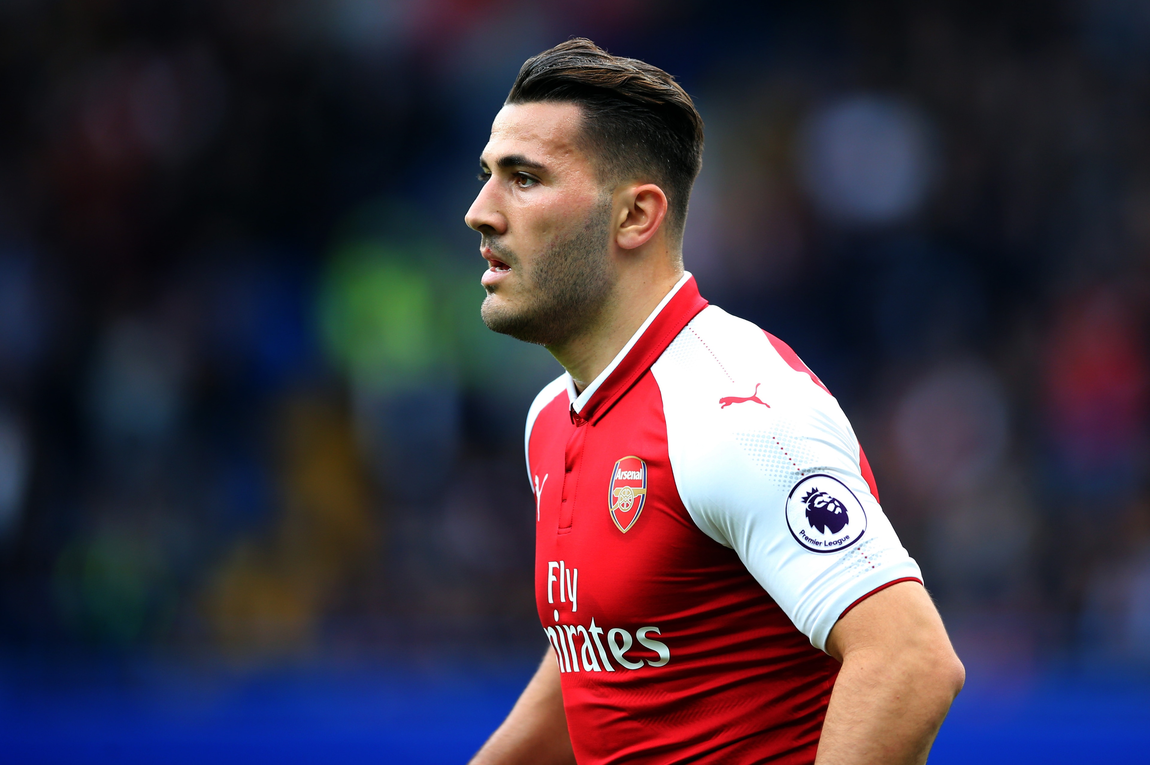 LONDON, ENGLAND - SEPTEMBER 17: Sead Kolasinac of Arsenal during the Premier League match between Chelsea and Arsenal at Stamford Bridge on September 17, 2017 in London, England. (Photo by Catherine Ivill - AMA/Getty Images)