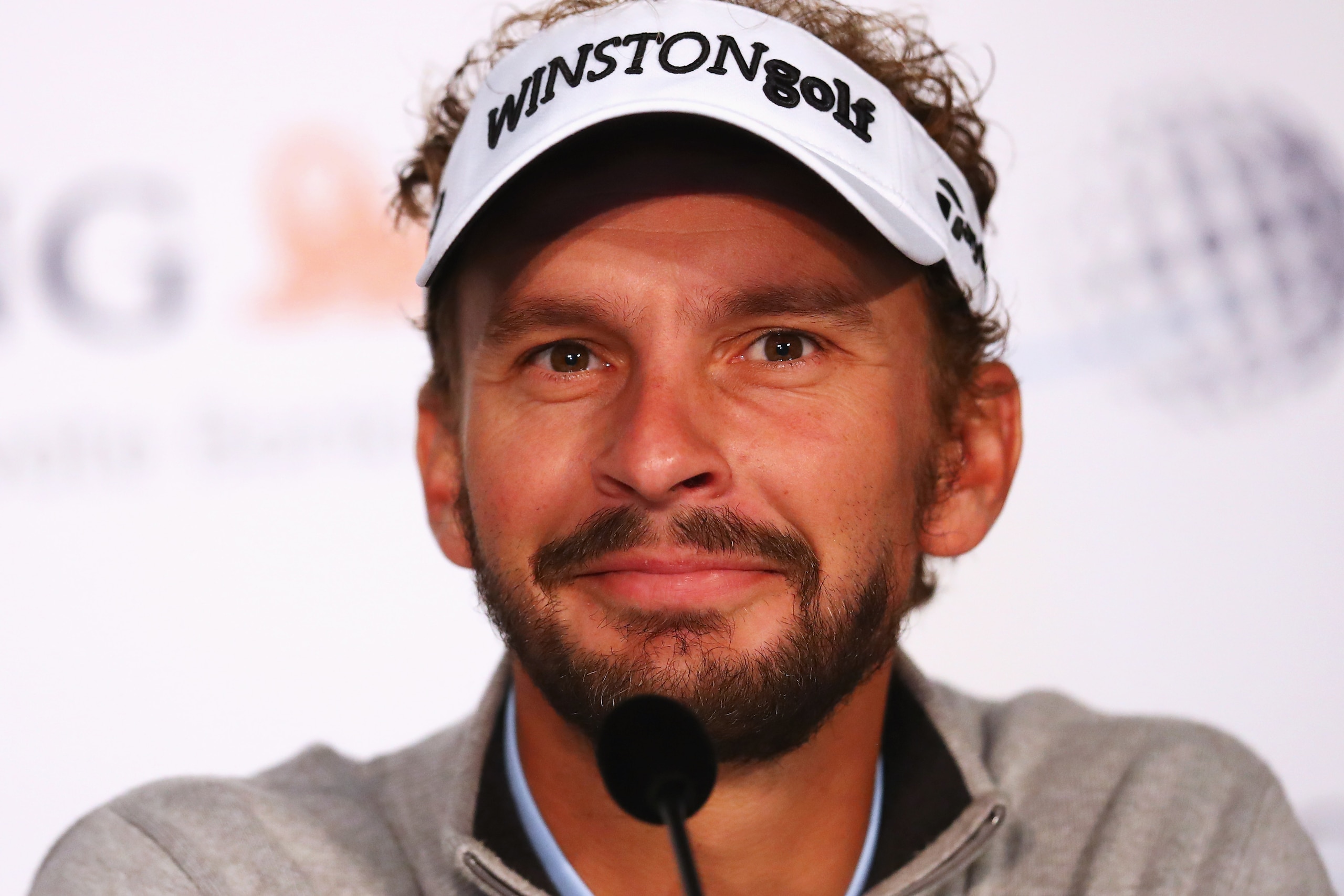 SPIJK, NETHERLANDS - SEPTEMBER 13:  Joost Luiten of the Netherlands speaks to the media prior to the European Tour KLM Open ProAM held at The Dutch on September 13, 2017 in Spijk, Netherlands.  (Photo by Dean Mouhtaropoulos/Getty Images)