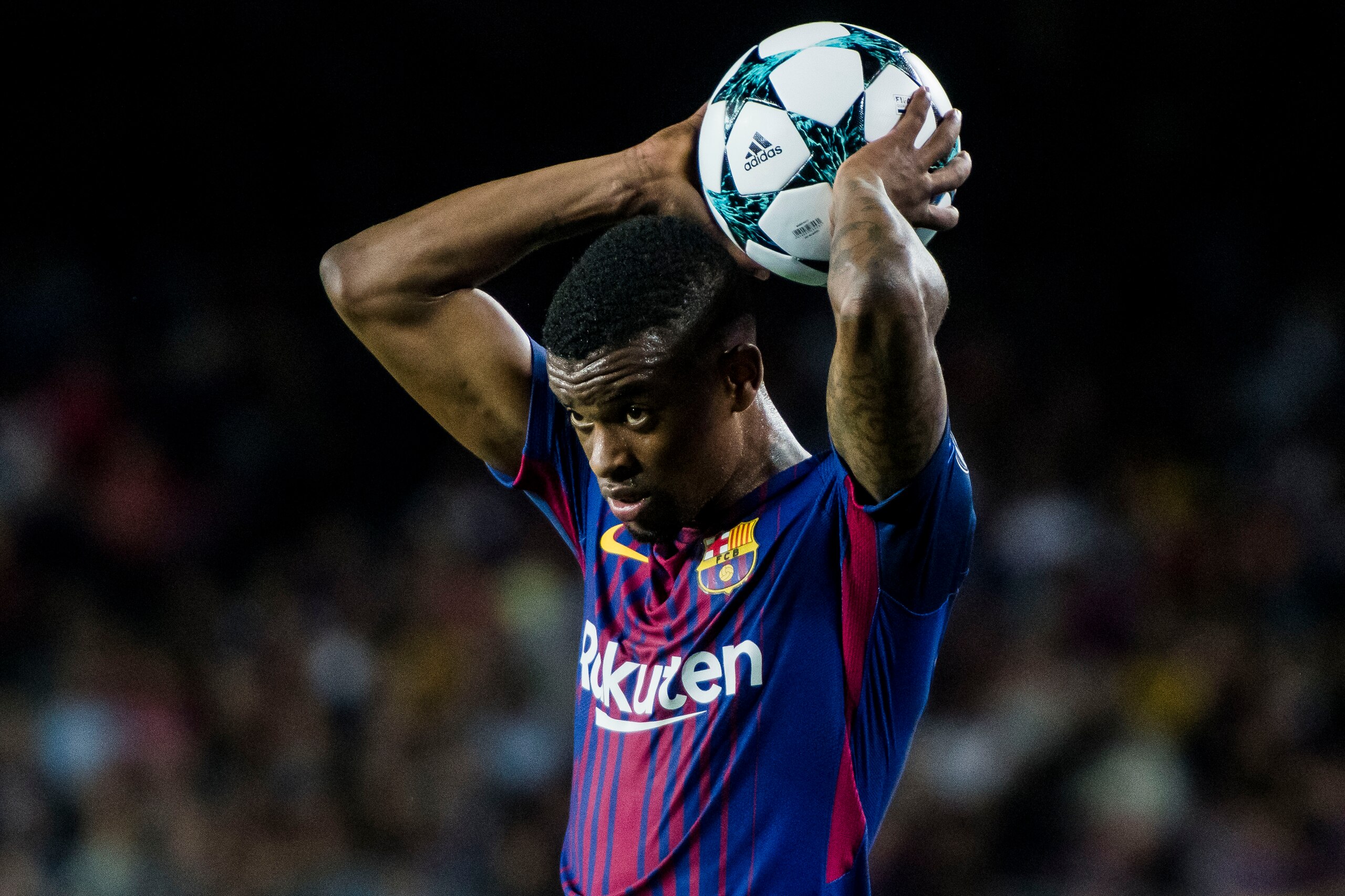 BARCELONA, SPAIN - SEPTEMBER 12: Nelson Cabral Semedo of FC Barcelona in action during the UEFA Champions League 2017-18 match between FC Barcelona and Juventus at Camp Nou on 12 September 2017 in Barcelona, Spain. (Photo by Power Sport Images/Getty Image