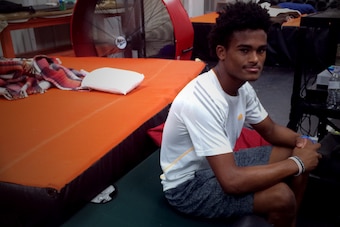 Wide receiver and defensive back Trevor Ross has been staying in the weight room after his home was destroyed in the hurricane.