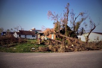 Refugio was heavily damaged by Hurricane Harvey.