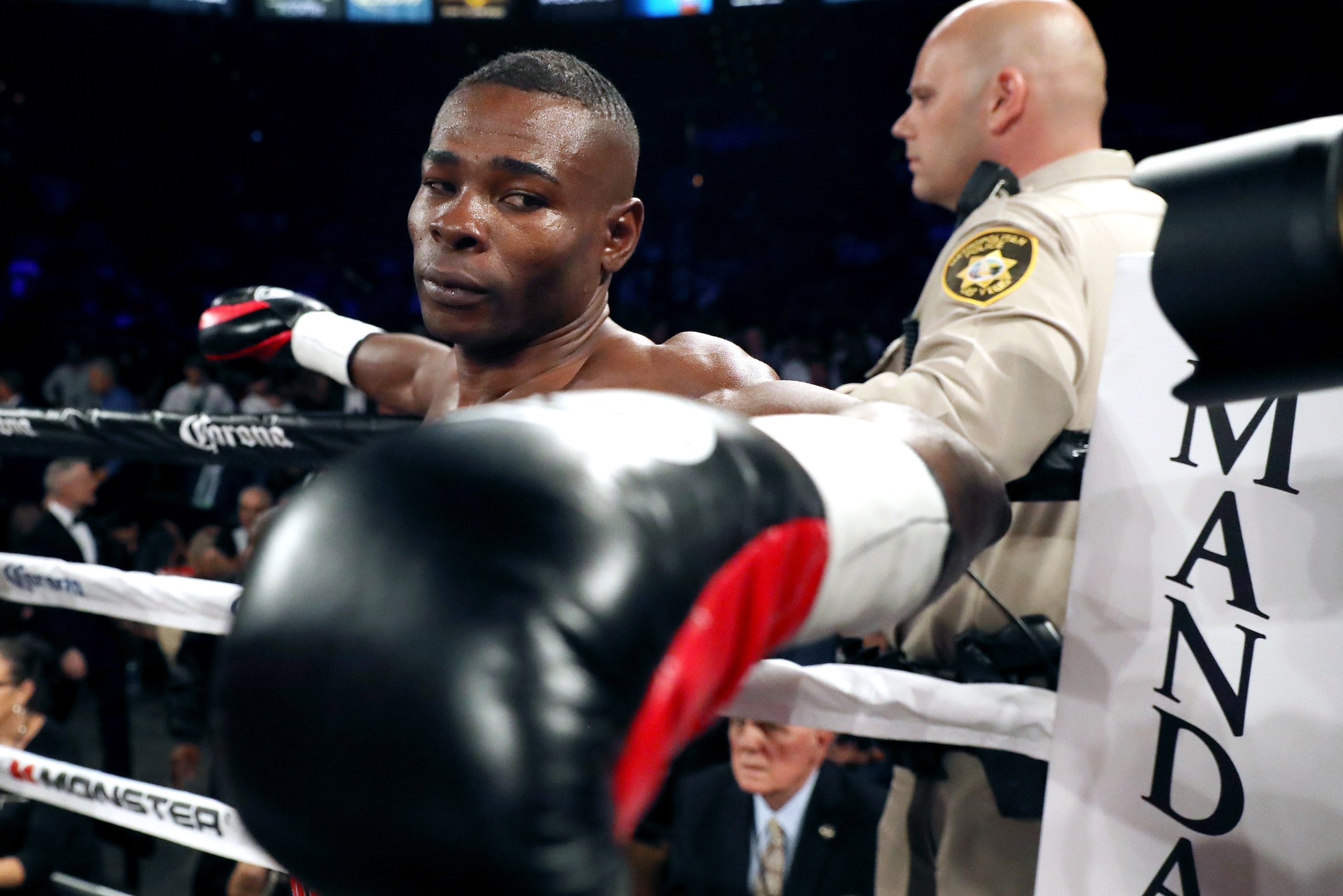 LAS VEGAS, NV - JUNE 17:  Guillermo Rigondeaux looks on after his super bantamweight championship bout against Moises Flores at the Mandalay Bay Events Center on June 17, 2017 in Las Vegas, Nevada. Rigondeaux won by knockout in the first round.  (Photo by