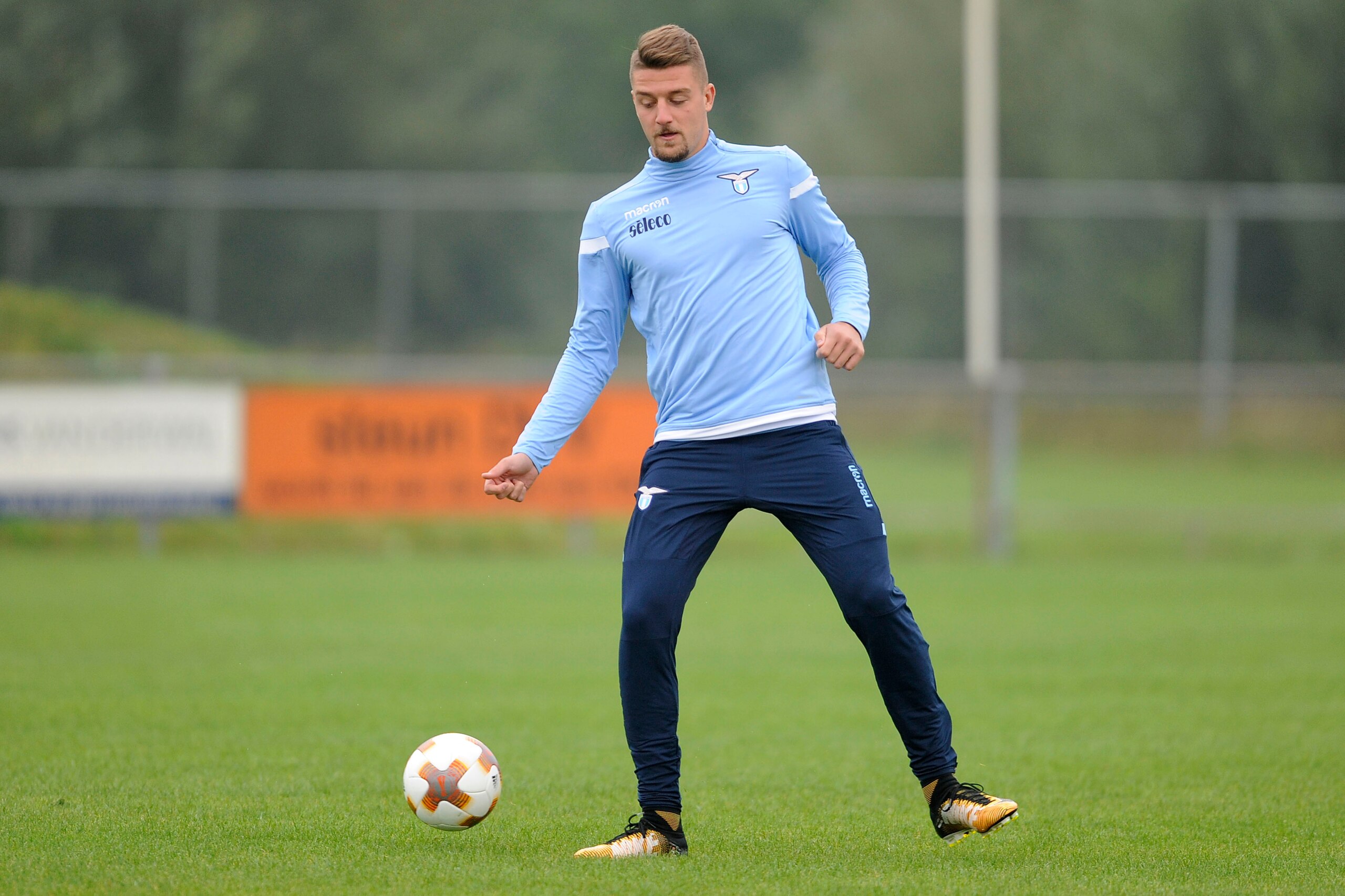 ARNHEM, NETHERLANDS - SEPTEMBER 15:  Sergej MIlinkovic Savic of SS Lazio during the SS Lazio Training Session on September 15, 2017 in Arnhem, Netherlands.  (Photo by Marco Rosi/Getty Images)