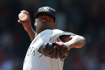 ARLINGTON, TX - SEPTEMBER 09: Luis Severino #40 of the New York Yankees delivers a pitch in the first inning of a game against the Texas Rangers at Globe Life Park in Arlington on September 9, 2017 in Arlington, Texas. (Photo by Richard Rodriguez/Getty ARLINGTON, TX - SEPTEMBER 09: Luis Severino #40 of the New York Yankees delivers a pitch in the first inning of a game against the Texas Rangers at Globe Life Park in Arlington on September 9, 2017 in Arlington, Texas. (Photo by Richard Rodriguez/Getty
