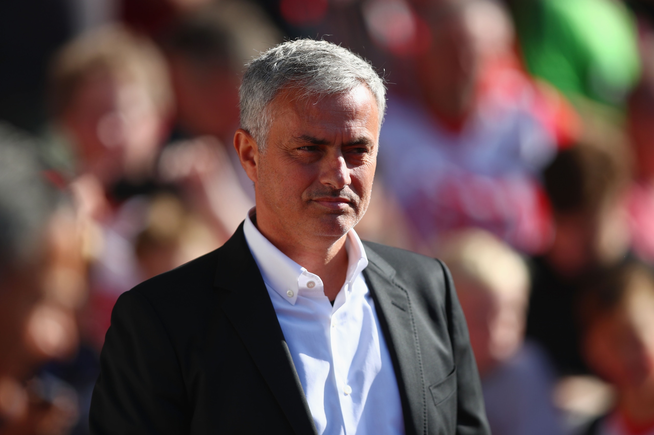 SOUTHAMPTON, ENGLAND - SEPTEMBER 23: Jose Mourinho, Manager of Manchester Unted looks on prior to the Premier League match between Southampton and Manchester United at St Mary's Stadium on September 23, 2017 in Southampton, England. (Photo by Clive Rose SOUTHAMPTON, ENGLAND - SEPTEMBER 23: Jose Mourinho, Manager of Manchester Unted looks on prior to the Premier League match between Southampton and Manchester United at St Mary's Stadium on September 23, 2017 in Southampton, England. (Photo by Clive Rose