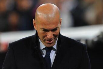 MADRID, SPAIN - MARCH 12:  Head coach Zinedine Zidane of Real Madrid looks on before the La Liga match between Real Madrid CF and Real Betis Balompie at Estadio Santiago Bernabeu on March 12, 2017 in Madrid, Spain.  (Photo by Denis Doyle/Getty Images)
