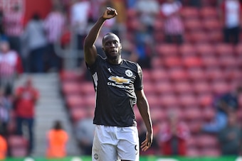 Manchester United's Belgian striker Romelu Lukaku gestures on the pitch after the English Premier League football match between Southampton and Manchester United at St Mary's Stadium in Southampton, southern England on September 23, 2017.
Manchester Unite