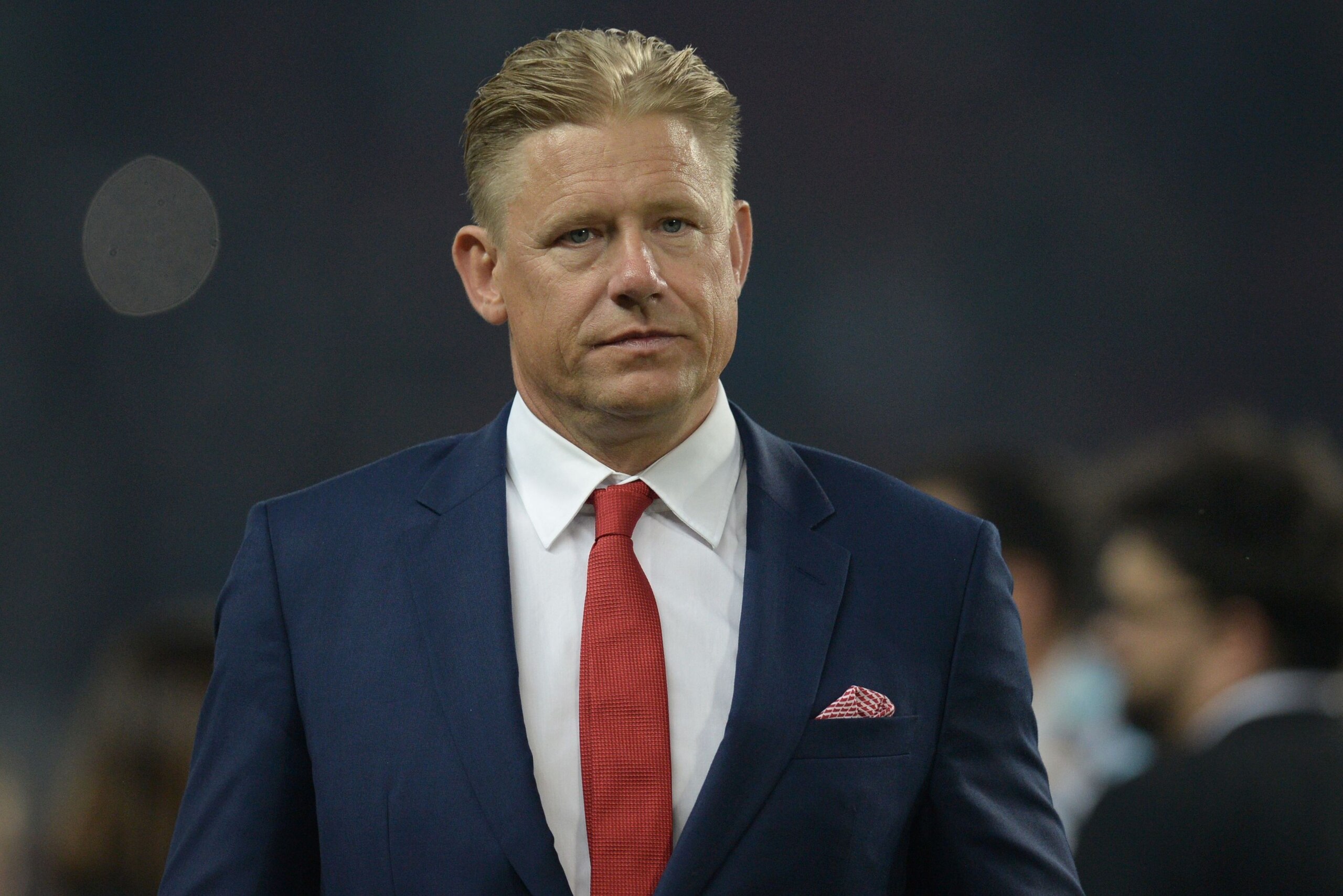 Former Danish footballer Peter Schmeichel walks on the pitch after the Soccer Aid charity football match between England and the Rest of the World at Old Trafford stadium in Manchester on June 5, 2016. / AFP / OLI SCARFF (Photo credit should read O Former Danish footballer Peter Schmeichel walks on the pitch after the Soccer Aid charity football match between England and the Rest of the World at Old Trafford stadium in Manchester on June 5, 2016. / AFP / OLI SCARFF (Photo credit should read O