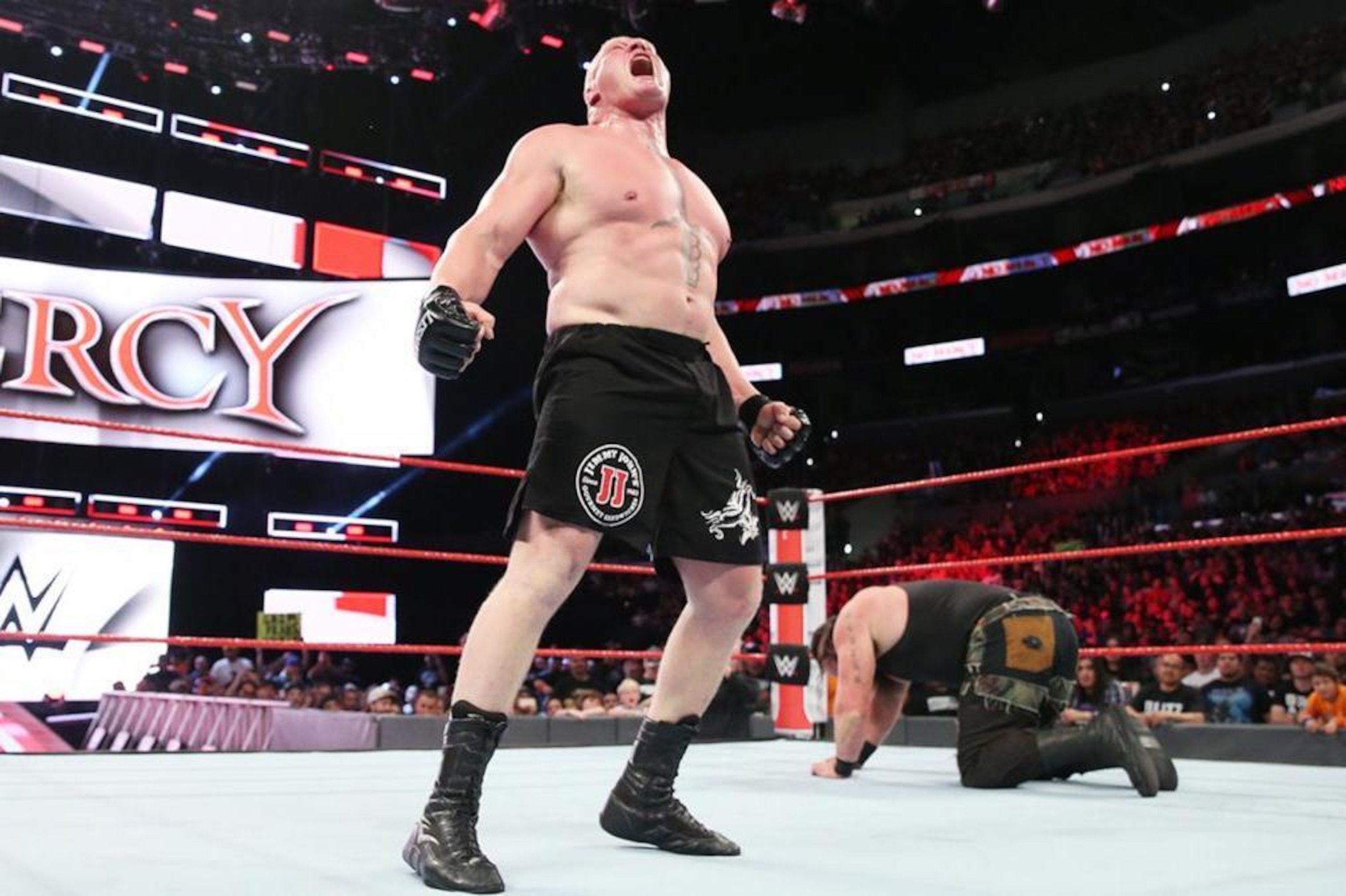 Brock Lesnar conquered Braun Strowman at No Mercy.