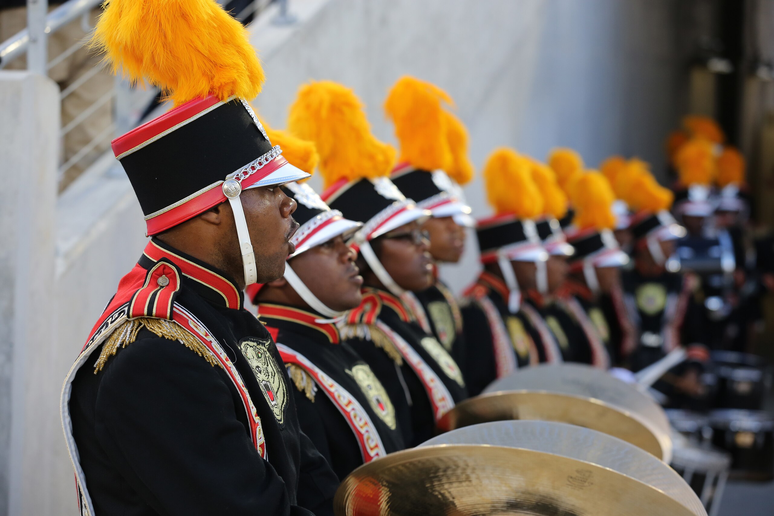 HOUSTON, TX - SEPTEMBER 06: The Grambling State Tigers marching band enters the stadium before the Houston Cougars play the Grambling State Tigers on September 6, 2014 at TDECU Stadium in Houston, Texas. (Photo by Thomas B. Shea/Getty Images) HOUSTON, TX - SEPTEMBER 06: The Grambling State Tigers marching band enters the stadium before the Houston Cougars play the Grambling State Tigers on September 6, 2014 at TDECU Stadium in Houston, Texas. (Photo by Thomas B. Shea/Getty Images)