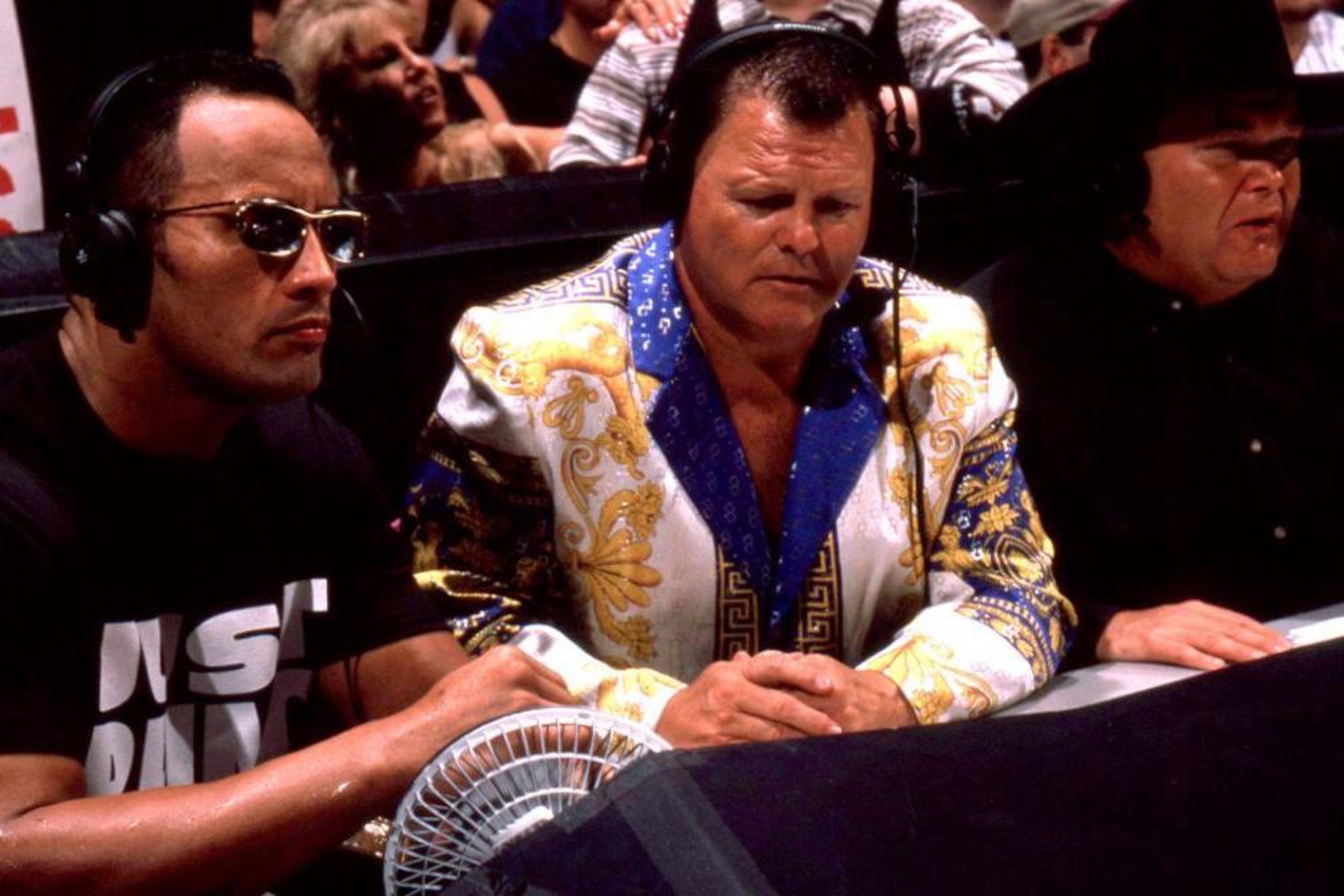 Lawler and Ross with The Rock.