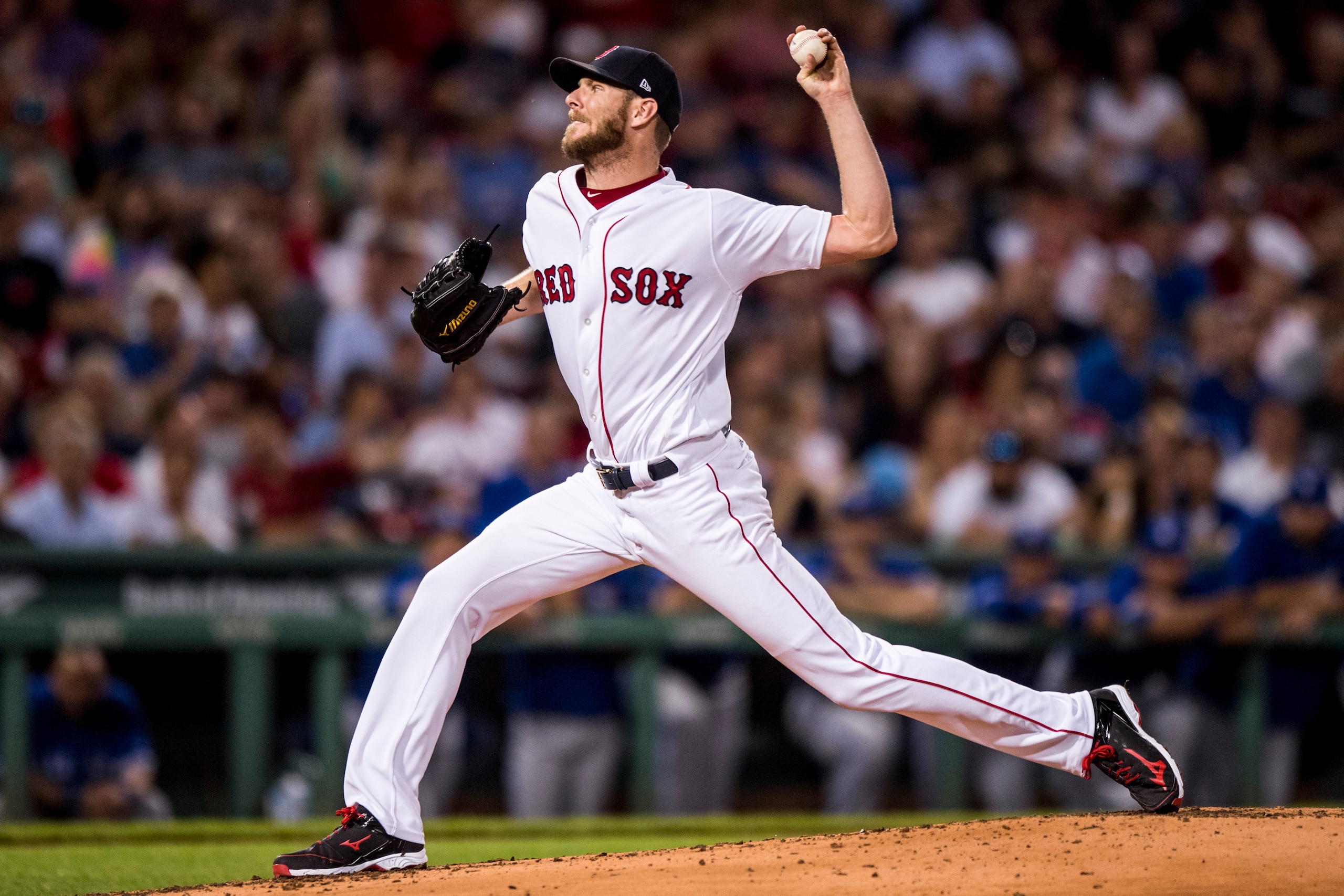 BOSTON, MA - SEPTEMBER 26: Chris Sale #41 of the Boston Red Sox delivers during the second inning of a game against the Toronto Blue Jays on September 26, 2017 at Fenway Park in Boston, Massachusetts. (Photo by Billie Weiss/Boston Red Sox/Getty Images) BOSTON, MA - SEPTEMBER 26: Chris Sale #41 of the Boston Red Sox delivers during the second inning of a game against the Toronto Blue Jays on September 26, 2017 at Fenway Park in Boston, Massachusetts. (Photo by Billie Weiss/Boston Red Sox/Getty Images)