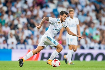 MADRID, SPAIN - AUGUST 23: Daniel Ceballos Fernandez, Dani Ceballos, of Real Madrid in action during the Santiago Bernabeu Trophy 2017 match between Real Madrid and ACF Fiorentina at the Santiago Bernabeu Stadium on 23 August 2017 in Madrid, Spain. (Photo