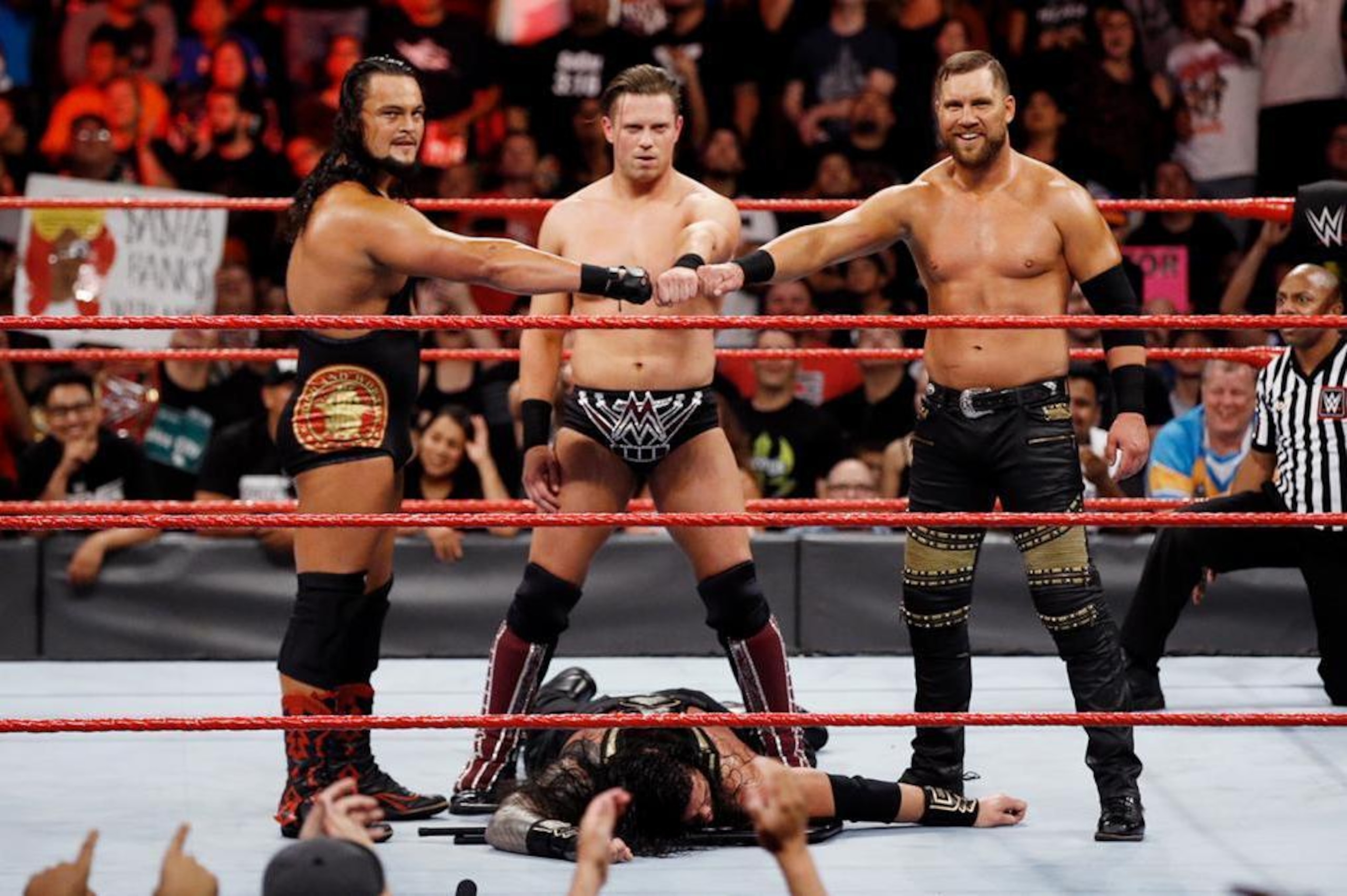 The Miz and The Miztourage mimicked The Shield after attacking Roman Reigns.