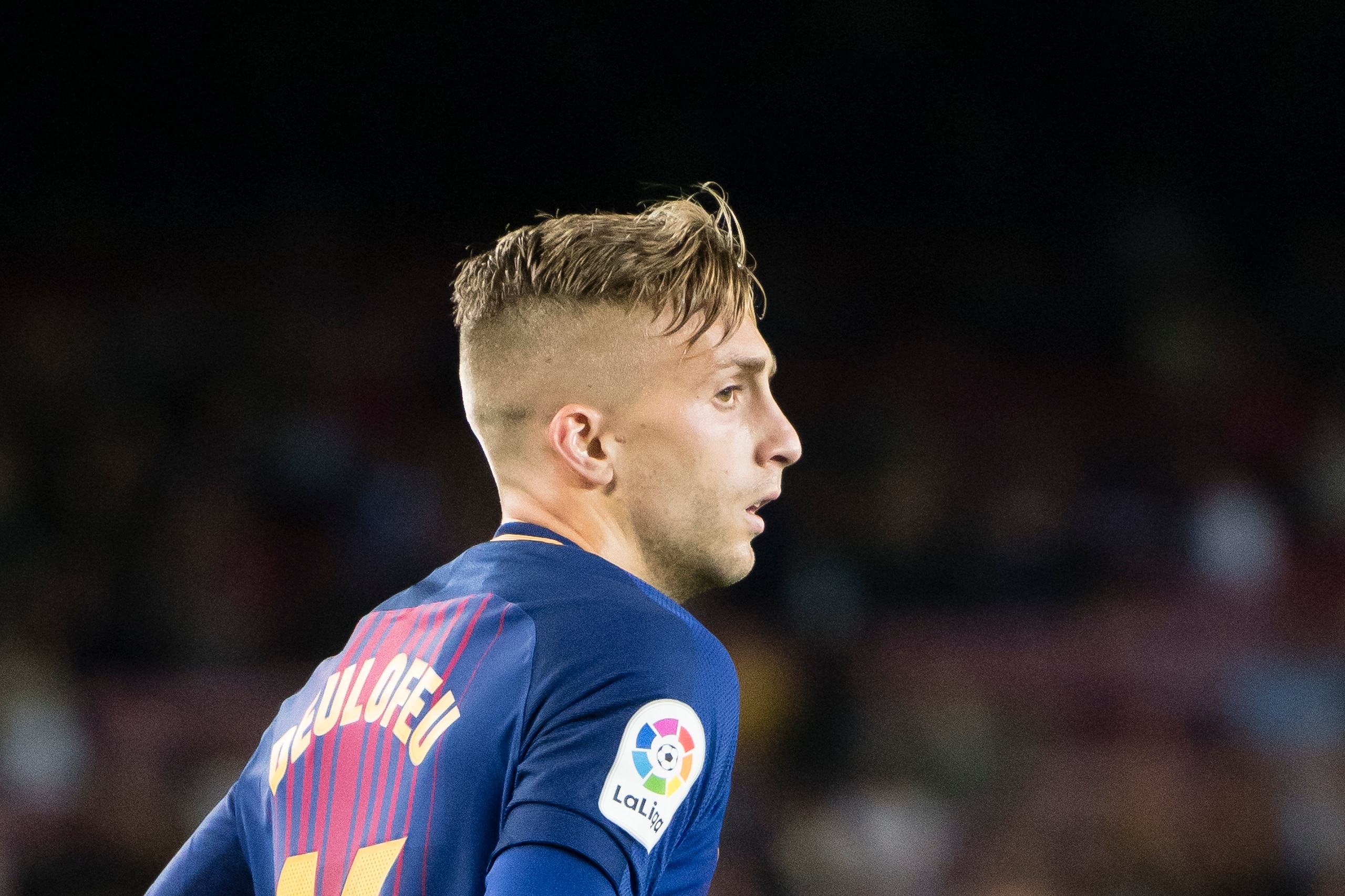 BARCELONA, SPAIN - SEPTEMBER 19: Gerard Deulofeu Lazaro of FC Barcelona looks during the La Liga 2017-18 match between FC Barcelona and SD Eibar at Camp Nou on 19 September 2017 in Barcelona, Spain. (Photo by Power Sport Images/Getty Images)