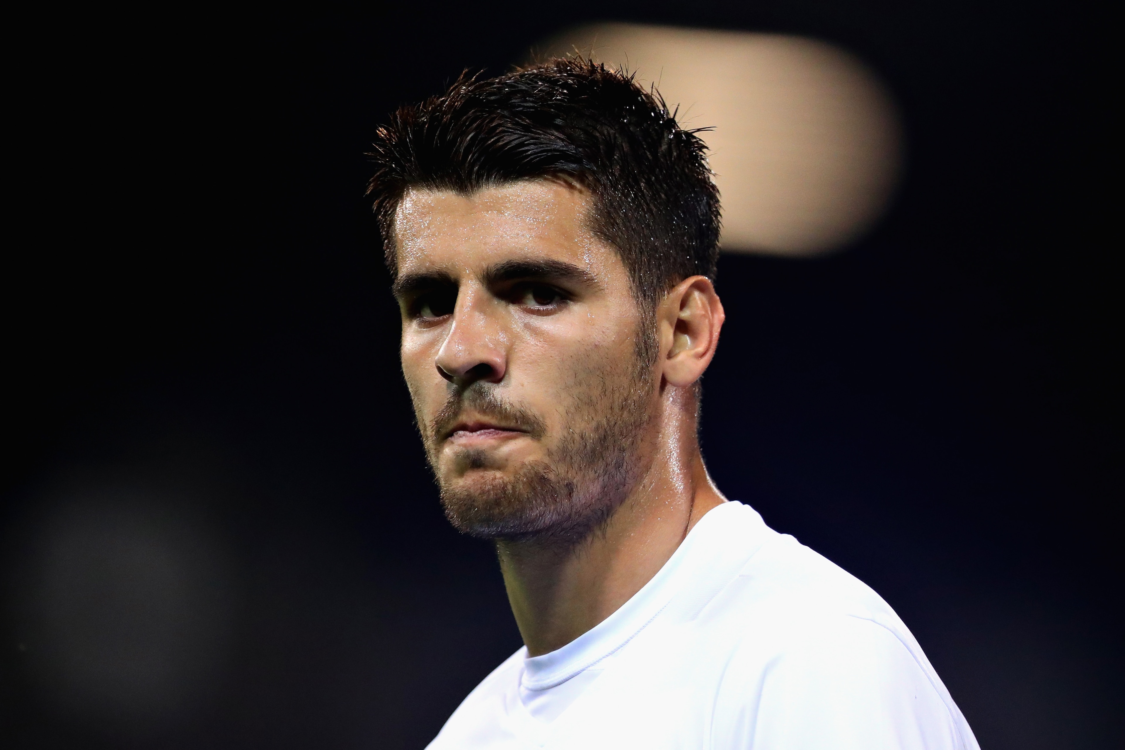 VADUZ, LIECHTENSTEIN - SEPTEMBER 05:  Alvaro Morata of Spain looks on during the FIFA 2018 World Cup Qualifier between Liechtenstein and Spain at Rheinpark Stadion on September 5, 2017 in Vaduz, Liechtenstein.  (Photo by Chris Brunskill Ltd/Getty Images)