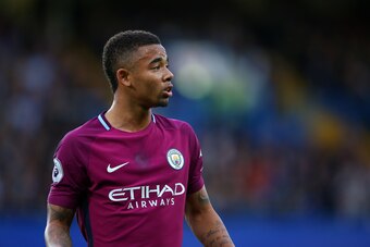 LONDON, ENGLAND - SEPTEMBER 30: Gabriel Jesus of Manchester City during the Premier League match between Chelsea and Manchester City at Stamford Bridge on September 30, 2017 in London, England. (Photo by Catherine Ivill - AMA/Getty Images)
