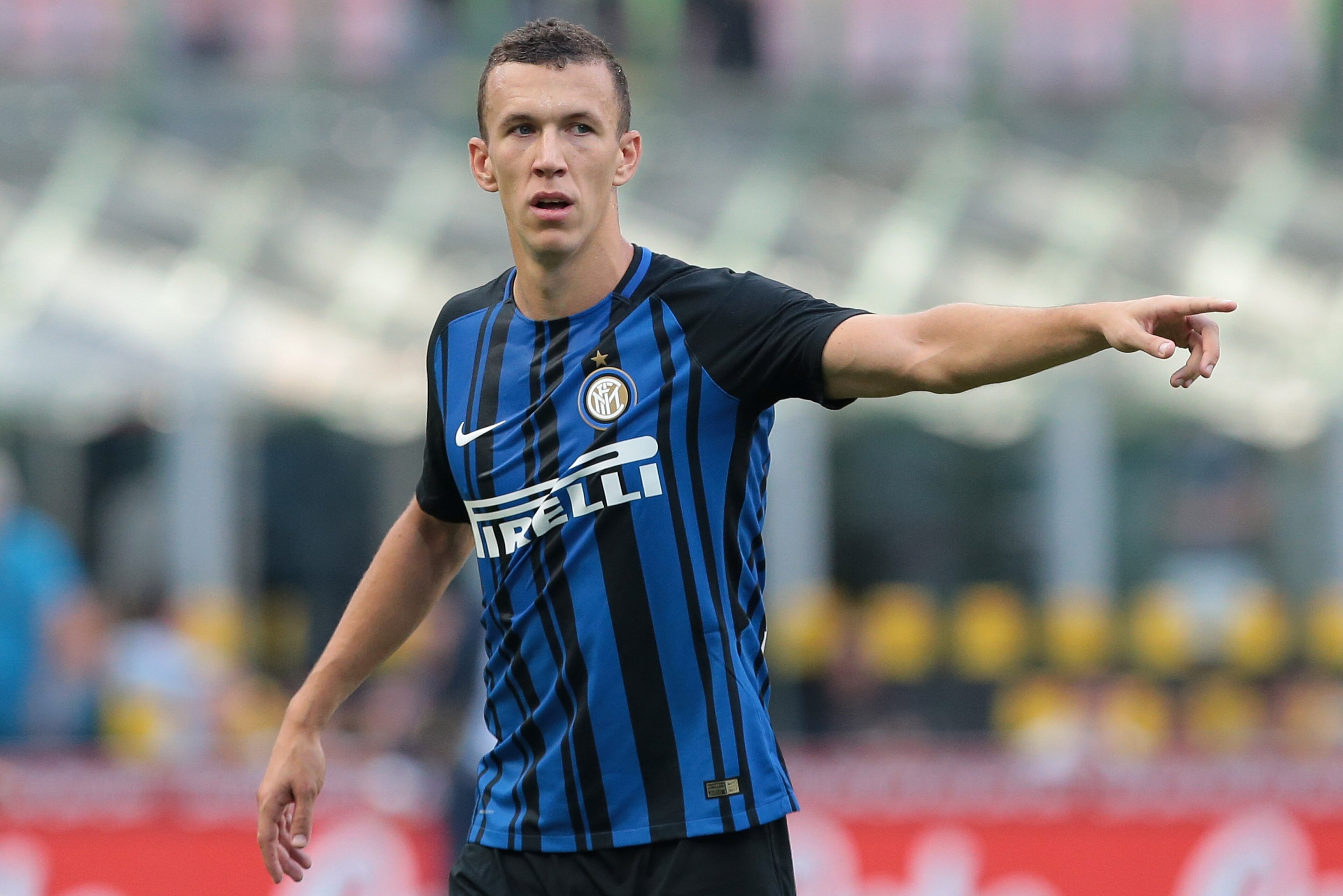 MILAN, ITALY - SEPTEMBER 24:  Ivan Perisic of FC Internazionale Milano gestures during the Serie A match between FC Internazionale and Genoa CFC at Stadio Giuseppe Meazza on September 24, 2017 in Milan, Italy.  (Photo by Emilio Andreoli/Getty Images)