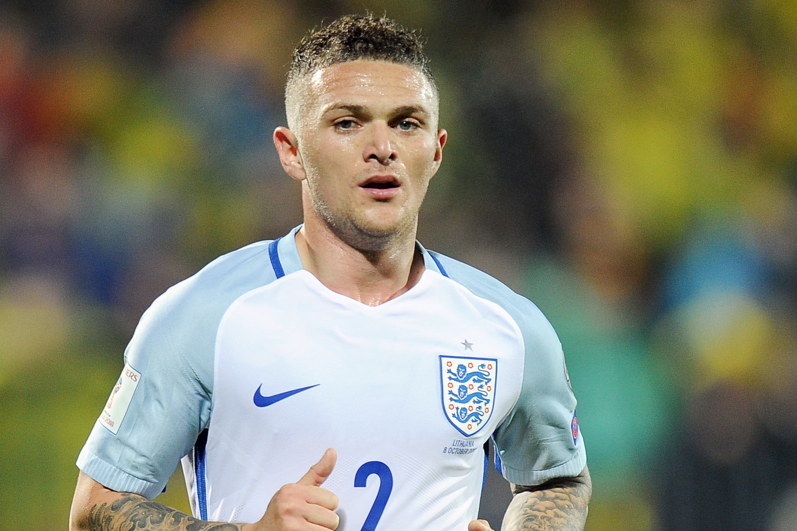 VILNIUS, LITHUANIA - OCTOBER 08: Kieran Trippier during the FIFA 2018 World Cup Qualifier between Lithuania and England on October 8, 2017 in Vilnius, Lithuania. (Photo by Norbert Barczyk/PressFocus/MB Media/Getty Images)
