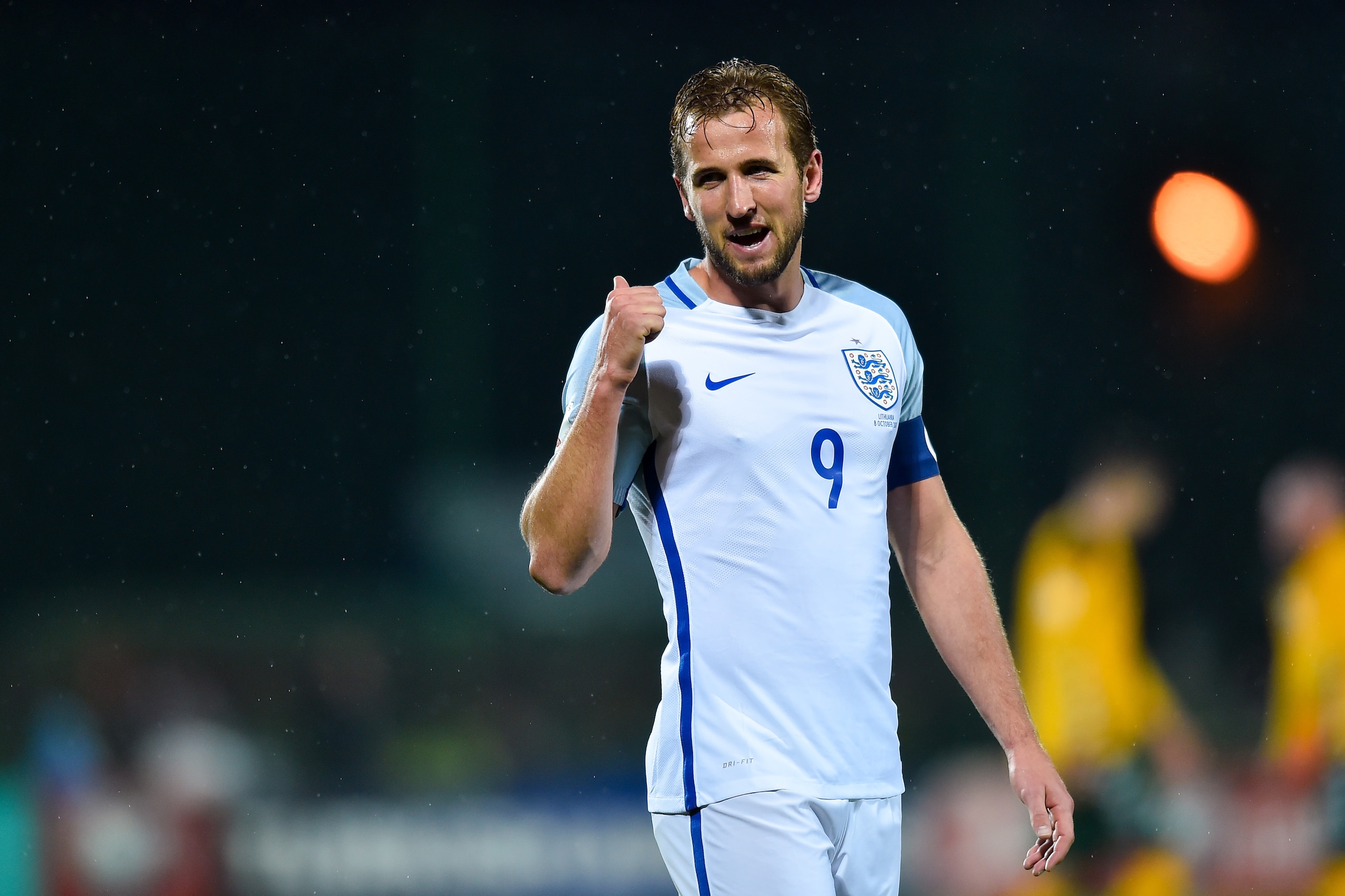 VILNIUS, LITHUANIA - OCTOBER 08: Harry Kane of England during the FIFA 2018 World Cup Qualifier between Lithuania and England on October 8, 2017 in Vilnius, Lithuania. (Photo by Lukasz Laskowski/PressFocus/MB Media/Getty Images)