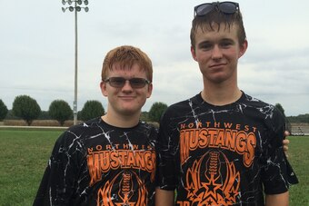 Sophomore Jonathan Slaughter (left) and his brother, freshman Matthew Slaughter