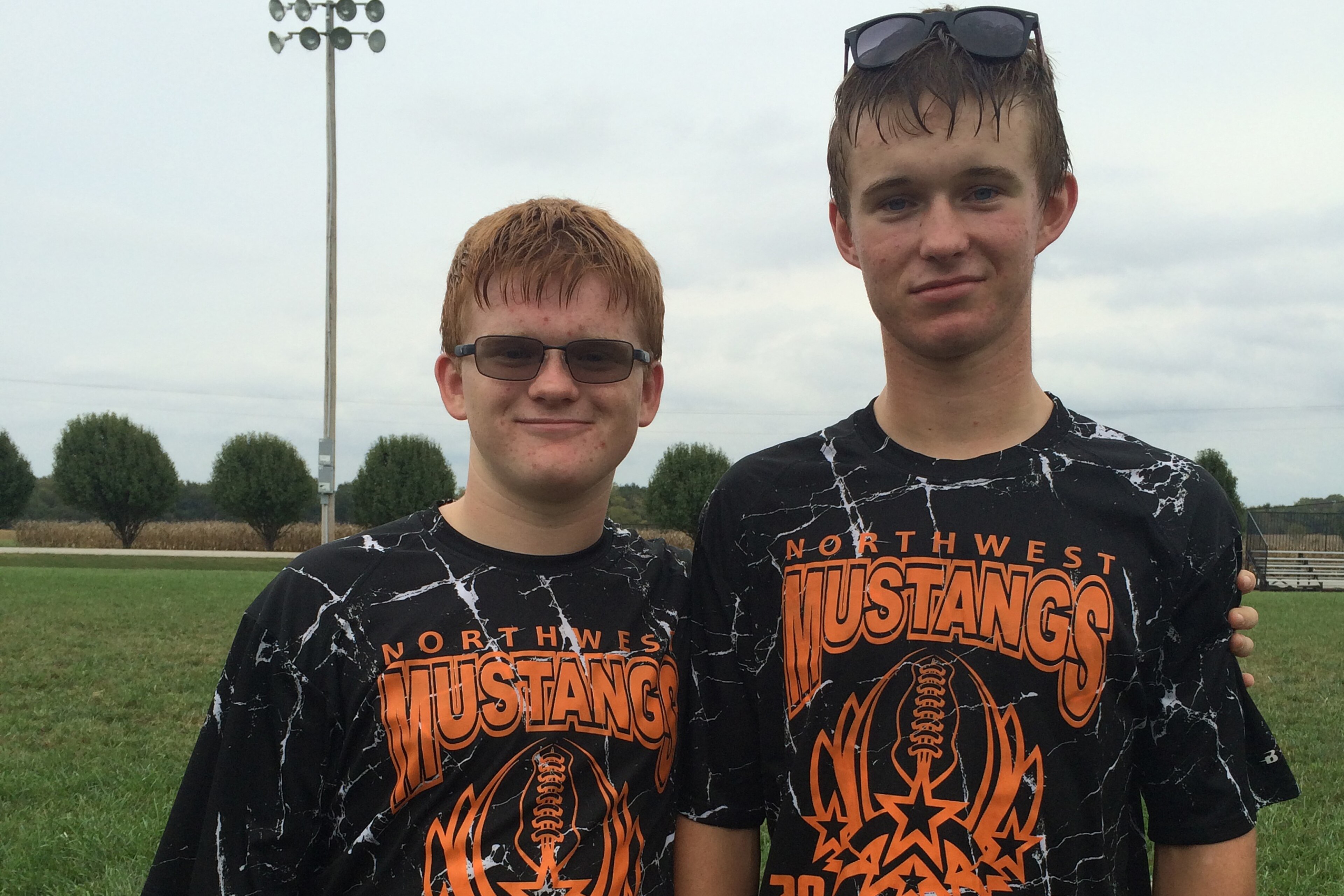 Sophomore Jonathan Slaughter (left) and his brother, freshman Matthew Slaughter