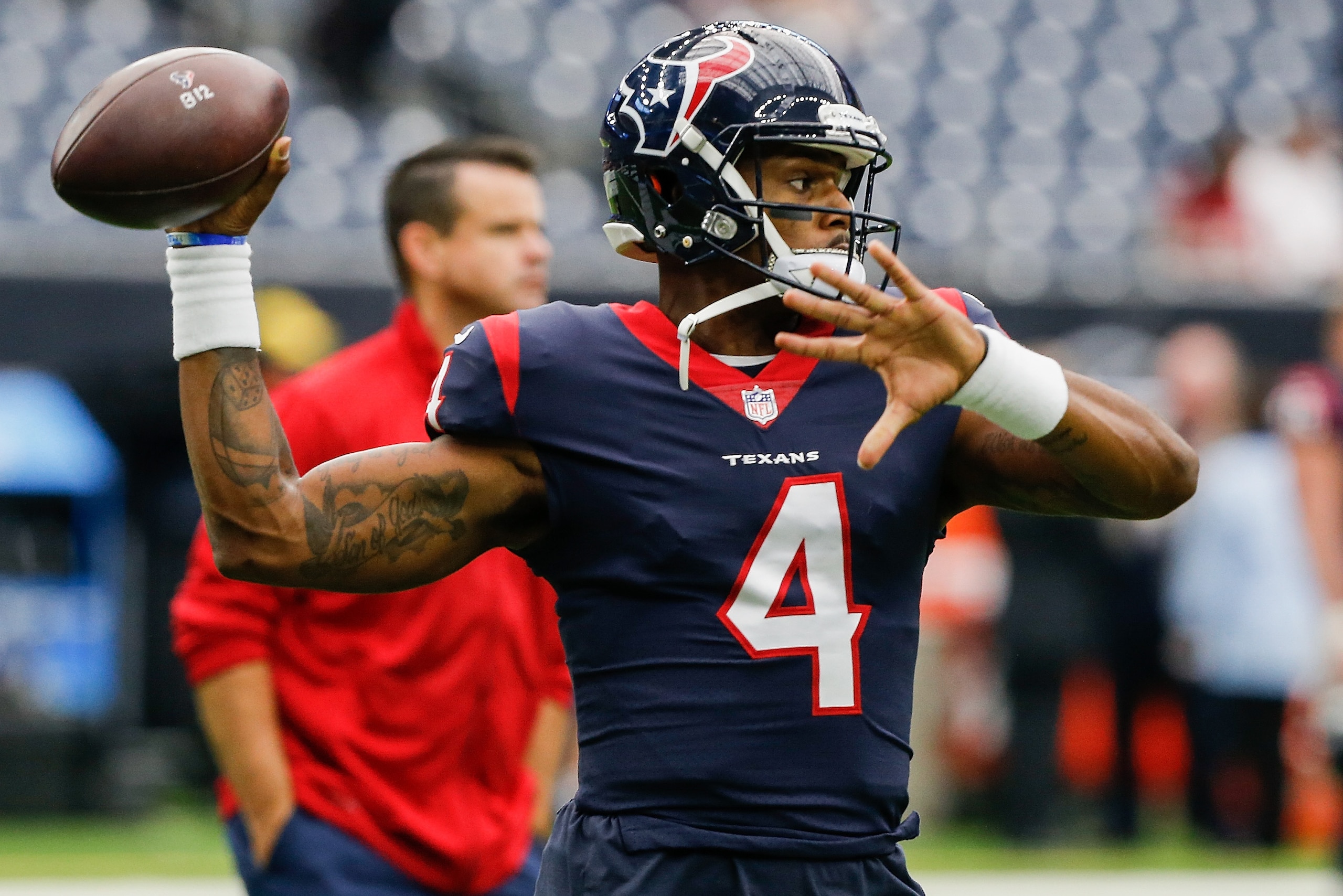 "Honestly, I think he can,'' receiver Bruce Ellington says about Watson's ability to become a transcendent star. "Honestly, I think he can,'' receiver Bruce Ellington says about Watson's ability to become a transcendent star.